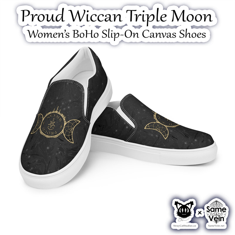 ☀ PROUD WICCAN TRIPLE MOON • WOMEN'S BOHO SLIP-ON CANVAS SHOES ☀


★★★ DETAILS ★★★

☆ Made for comfort and ease, these Women’s BoHo Slip-On Canvas Shoes with our original Proud Wiccan Triple Moon Mandala artwork are stylish and the ideal piece for completing an outfit. Equipped with removable soft insoles and rubber outsoles, it’s also easy to adjust them for a better fit.

*Important: This product is available in the following countries: United States, Canada, Australia, United Kingdom, New Zealand, Japan, Austria, Andorra, Belgium, Bulgaria, Croatia, Czech Republic, Denmark, Estonia, Finland, France, Germany, Greece, Holy See (Vatican city), Hungary, Iceland, Ireland, Italy, Latvia, Lithuania, Liechtenstein, Luxemburg, Malta, Monaco, Netherlands, Norway, Poland, Portugal, San Marino, Slovakia, Slovenia, Switzerland, Spain, Sweden, and Turkey. If your shipping address is outside these countries, please choose a different product.



★★★ FABRICATION & MATERIALS ★★★

♥ 100% polyester canvas upper side
♥ Ethylene-vinyl acetate (EVA) rubber outsole
♥ Breathable lining, soft insole
♥ Elastic side accents
♥ Padded collar and tongue
♥ Printed, cut, and handmade
♥ Blank product sourced from China



★★★ ABOUT OUR ARTWORK ★★★

☆ MANDALAS have seemingly endless design possibilities and meanings spanning throughout a multitude of spirituality, philosophy, religion, and much more since the 4th century.

♥ Zen like configurations of shapes and symbols.
♥ Often used as a tool for spiritual guidance aiding in meditation and trance induction.
♥ Originally seen in Buddhism, Hinduism, Jainism, Shintoism; representing mindful ideas, principles, shrines, and deities.
♥ Normally layered with many patterns repeated from the outside border to the inner core, the mandala is seen as a general representation of the spiritual journey, helping it spread across the world and resonating with many people outside of religion.

☆ SACRED GEOMETRY explores any and all spiritual meanings found in shapes throughout nature, math, science, the universe, and our souls.

♥ Some of the most famous examples in Sacred geometry include the Metatron Cube, Tree of Life, Hexagram, Flower of Life, Vesica Piscis, Icosahedron, Labyrinth, Hamsa, Yin Yang, Sri Yantra, the Golden Ratio, and so much more
♥ Being tied to real life evidence throughout all of time, meaning in the shapes range from mapping the creation of the universe, balancing harmony and chaos, understanding life, growth, and death, and countless other core components of what makes the world what it is.

☆ The TRIPLE MOON, or TRIPLE GODDESS, represents the Maiden, Mother, and Crone, generally drawing ties between female reproduction and the creation of life, connecting women to the Goddess. The symbol varies between Pagan, Wiccan, Neopagan, and other similar but different beliefs.

♥ The waxing moon is the Maiden, encompassing birth, new beginnings, and youth as well as expansion, enchantment, and inception.
♥ The full moon is the Mother, representing fertility, life and sexuality as well as power, stability, and fulfilment.
♥ The waning moon is the Crone, symbolizing death and endings as well as wisdom and repose.



★★★ DISCOVER MORE ★★★

If you enjoyed these BoHo Slip-On Canvas Shoes, check out our others here for both Men and Women↓

BoHo Slip-On Canvas Shoes → https://www.etsy.com/shop/samevein/?etsrc=sdt§ion_id=41612461



★★★ SAME VEIN & STRAY CAT STUDIOS ★★★

☆ Thank you so much for your support! When people shop with us, it allows us to do more to support others, whether it be with our mental wellness & health work or assisting other creators do what they do best! We hope our work brings you peace and happiness both inside and out!

☆ Share the love on social media and tag us for a chance of free giveaways!

☆ Same Vein:

“A blog and community using creative outlets to understand mental wellness. Whether it be poetry, art, music, or any other medium, join in on the conversations! Check out our guided journals and planners or mandala activity and coloring books for self-improvement exercises. We also have home décor, books, poetry, apparel and accessories.”

♥ Etsy → https://www.etsy.com/shop/SameVein
♥ Website → SameVein.net
♥ Pinterest → @SameVein
♥ Facebook → @AlongTheSameVein
♥ Twitter → @Same_Vein
♥ Instagram → @Same_Vein

☆ Stray Cat Studios:

“A community of creators working for creators. Our goal is to bridge the gap between company and community, bringing together the support and funds creators need to keep doing what they love while lifting each other up at the same time. The arts are not about competition, it is about cooperation. We're all in this together!”

♥ Website → StrayCatStudios.co
♥ Pinterest → @StrayCatStudios
♥ Facebook → @straycatstudiosofficial
♥ Twitter → @StrayCatArt
♥ Instagram → @straycatstudios

Much love! ♪