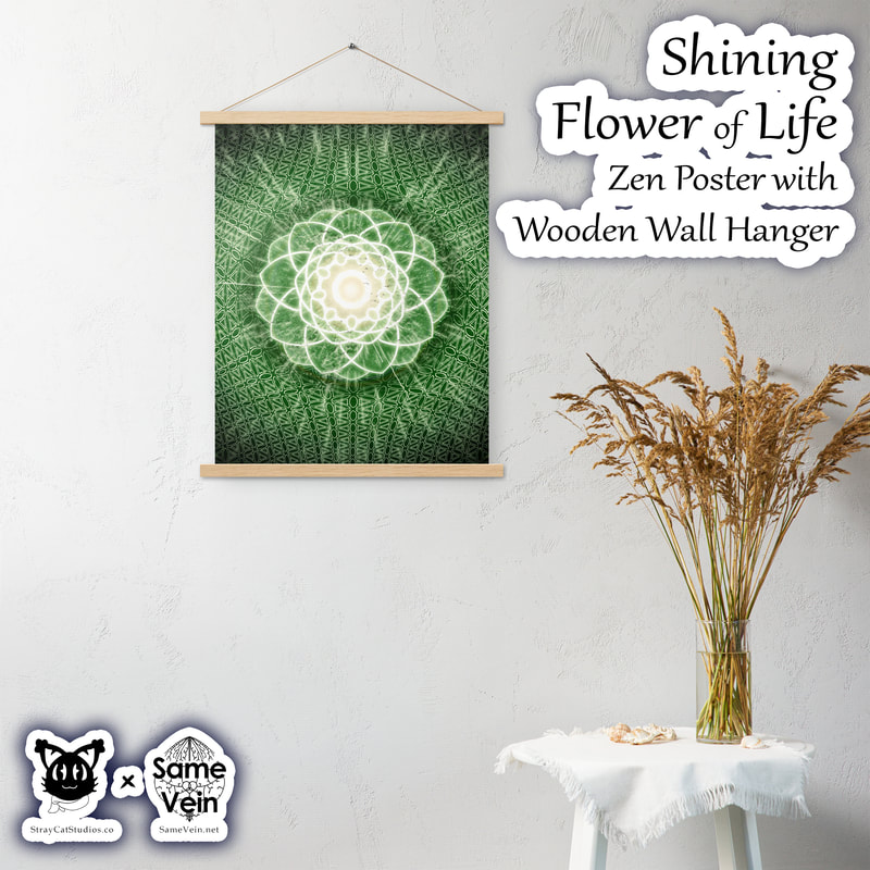 ☀ SHINING FLOWER OF LIFE • ZEN POSTER WITH WOODEN WALL HANGER ☀


★★★ DETAILS ★★★

☆ Bring peace, creativity and fun into your space with our original Shining Flower of Life Mandala artwork. This matte Zen Poster comes with a lightweight Wooden Hanger and will fit any interior BoHo home décor, brightening your house and spirit! Use it as a statement piece or to create more depth on your gallery wall.



★★★ FABRICATION & MATERIALS ★★★

♥ Hangers made from natural wood
♥ Hanger piece thickness: 0.2″ (0.5 mm)
♥ Hanger piece width: 0.79″ (2 cm)
♥ Paper weight: 192 g/m²
♥ Poster secured by magnets
♥ Comes with a matching string
♥ Wood sourced from the Baltics
♥ Paper sourced from Japan
♥ Blank product sourced from the UK



★★★ ABOUT OUR ARTWORK ★★★

☆ MANDALAS have seemingly endless design possibilities and meanings spanning throughout a multitude of spirituality, philosophy, religion, and much more since the 4th century.

♥ Zen like configurations of shapes and symbols.
♥ Often used as a tool for spiritual guidance aiding in meditation and trance induction.
♥ Originally seen in Buddhism, Hinduism, Jainism, Shintoism; representing mindful ideas, principles, shrines, and deities.
♥ Normally layered with many patterns repeated from the outside border to the inner core, the mandala is seen as a general representation of the spiritual journey, helping it spread across the world and resonating with many people outside of religion.

☆ SACRED GEOMETRY explores any and all spiritual meanings found in shapes throughout nature, math, science, the universe, and our souls.

♥ Some of the most famous examples in Sacred geometry include the Metatron Cube, Tree of Life, Hexagram, Flower of Life, Vesica Piscis, Icosahedron, Labyrinth, Hamsa, Yin Yang, Sri Yantra, the Golden Ratio, and so much more
♥ Being tied to real life evidence throughout all of time, meaning in the shapes range from mapping the creation of the universe, balancing harmony and chaos, understanding life, growth, and death, and countless other core components of what makes the world what it is.

☆ The FLOWER OF LIFE symbol is one of the most well known illustrations of Sacred Geometry.

♥ Starting with the Vesica Piscis symbol (2 overlapping circles), the pattern extends out to 19 circles traditionally.
♥ When represented with only 7 interconnected circles, you have the SEED OF LIFE.
♥ Many find this pattern throughout all of nature, lending itself to representing all of Life, the formation of the Universe, and Existence itself.



★★★ DISCOVER MORE ★★★

☆ If you enjoyed this Zen Poster with Wooden Wall Hanger, check out our others here ↓

☆ Meditation Wall Hangings → https://www.etsy.com/shop/SameVein?section_id=37842170



★★★ SAME VEIN & STRAY CAT STUDIOS ★★★

☆ Thank you so much for your support! When people shop with us, it allows us to do more to support others, whether it be with our mental wellness & health work or assisting other creators do what they do best! We hope our work brings you peace and happiness both inside and out!

☆ Share the love on social media and tag us for a chance of free giveaways!

☆ Same Vein:

“A blog and community using creative outlets to understand mental wellness. Whether it be poetry, art, music, or any other medium, join in on the conversations! Check out our guided journals and planners or mandala activity and coloring books for self-improvement exercises. We also have home décor, books, poetry, apparel and accessories.”

♥ Etsy → https://www.etsy.com/shop/SameVein
♥ Website → SameVein.net
♥ Pinterest → @SameVein
♥ Facebook → @AlongTheSameVein
♥ Twitter → @Same_Vein
♥ Instagram → @Same_Vein

☆ Stray Cat Studios:

“A community of creators working for creators. Our goal is to bridge the gap between company and community, bringing together the support and funds creators need to keep doing what they love while lifting each other up at the same time. The arts are not about competition, it is about cooperation. We're all in this together!”

♥ Website → StrayCatStudios.co
♥ Pinterest → @StrayCatStudios
♥ Facebook → @straycatstudiosofficial
♥ Twitter → @StrayCatArt
♥ Instagram → @straycatstudios

Much love! ♪