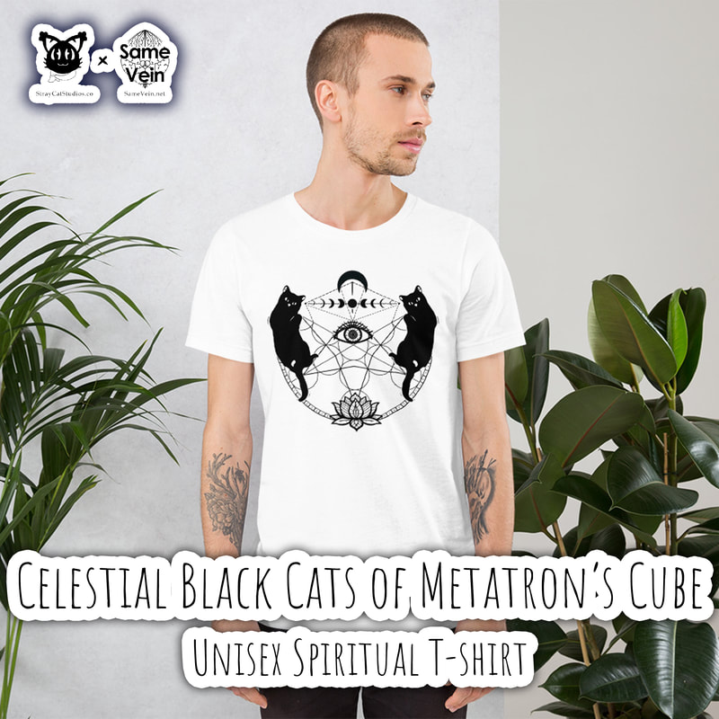 ☀ CELESTIAL BLACK CATS OF METATRON'S CUBE • UNISEX SPIRITUAL T-SHIRT ☀


★★★ DETAILS ★★★

☆ This Unisex Spiritual T-shirt with our Celestial Black Cats of Metatron's Cube artwork is everything you've dreamed of and more. Designed to bring you peace and comfort inside and out! It feels soft and lightweight, with the right amount of stretch. It's comfortable and flattering for all.



★★★ FABRICATION & MATERIALS ★★★

♥ 100% combed and ring-spun cotton (Heather colors contain polyester)
♥ Fabric weight: 4.2 oz/yd² (142 g/m²)
♥ Pre-shrunk fabric
♥ Side-seamed construction
♥ Shoulder-to-shoulder taping
♥ Blank product sourced from Guatemala, Nicaragua, Mexico, Honduras, or the US



★★★ ABOUT OUR ARTWORK ★★★

☆ MANDALAS have seemingly endless design possibilities and meanings spanning throughout a multitude of spirituality, philosophy, religion, and much more since the 4th century.

♥ Zen like configurations of shapes and symbols.
♥ Often used as a tool for spiritual guidance aiding in meditation and trance induction.
♥ Originally seen in Buddhism, Hinduism, Jainism, Shintoism; representing mindful ideas, principles, shrines, and deities.
♥ Normally layered with many patterns repeated from the outside border to the inner core, the mandala is seen as a general representation of the spiritual journey, helping it spread across the world and resonating with many people outside of religion.

☆ SACRED GEOMETRY explores any and all spiritual meanings found in shapes throughout nature, math, science, the universe, and our souls.

♥ Some of the most famous examples in Sacred geometry include the Metatron Cube, Tree of Life, Hexagram, Flower of Life, Vesica Piscis, Icosahedron, Labyrinth, Hamsa, Yin Yang, Sri Yantra, the Golden Ratio, and so much more
♥ Being tied to real life evidence throughout all of time, meaning in the shapes range from mapping the creation of the universe, balancing harmony and chaos, understanding life, growth, and death, and countless other core components of what makes the world what it is.

☆ LOTUS FLOWERS hold many meanings throughout various cultures, but they most commonly represent rebirth, purity, and strength.

♥ Without strain, lotus flowers rise out of the mud, so many connect with the symbol as a sign to stay strong and rise above whatever internal or external conflicts may be holding them back.
♥ More generally, the symbol inspires many to continue to be a better person, resisting temptations and respecting their mind, body, and spirit.

☆ BLACK CATS, while considered by some to be bad luck, is much more often viewed as spiritual protectors, especially in many Eastern cultures.

♥ Keeping a black cat in your home can offer you protection from evil spirits and many consider them symbols of magic, mystery, medicine, and health.
♥ A curious creature that deserves respect, and when excepted, will bring peace and perspective.

☆ The METATRON'S CUBE is a complex symbol that brings together all sacred geometric patterns found in the universe. The universes way of telling us to pursue and discover our best selves.

♥ The more you look, the more you'll find, including the Fruit of Life with 13 connected circles and all 5 of the Platonic Solids
♥ Named after Archangel Metatron, who oversees the flow of energy in creation and connections to the divine
♥ A balanced design that provides a focus for meditation.
♥ With spinning energy, this shape converts negative thoughts with positive perspectives and vibes

☆ The HAMSA (often called the Hand of Fatima, depending on beliefs, culture, and/or location) is a strong and inspirational symbol used for protection. The same eye from the Hamsa can be found in the center of this design.

♥ The open hand is a recognized imaged throughout time across the world.
♥ The eye inside the hand guards against any malevolent force or negative energy that may be affecting you.
♥ Often considered an "anti-evil eye" as another commonly seen symbol, known as the evil eye, can be viewed as a source of the negative energy the Hamsa protects against.
♥ The Hamsa or Hand of Fatima design is usually seen in wall art, tapestries, and hangings, as well as jewelry.



★★★ DISCOVER MORE ★★★

☆ If you enjoyed this BoHo Mandala Apparel, check out our others here ↓

☆ BoHo Mandala Apparel → https://www.etsy.com/shop/SameVein?ref=profile_header§ion_id=37168463



★★★ SAME VEIN & STRAY CAT STUDIOS ★★★

☆ Thank you so much for your support! When people shop with us, it allows us to do more to support others, whether it be with our mental wellness & health work or assisting other creators do what they do best! We hope our work brings you peace and happiness both inside and out!

☆ Share the love on social media and tag us for a chance of free giveaways!

☆ Same Vein:

“A blog and community using creative outlets to understand mental wellness. Whether it be poetry, art, music, or any other medium, join in on the conversations! Check out our guided journals and planners or mandala activity and coloring books for self-improvement exercises. We also have home décor, books, poetry, apparel and accessories.”

♥ Etsy → https://www.etsy.com/shop/SameVein
♥ Website → SameVein.net
♥ Pinterest → @SameVein
♥ Facebook → @AlongTheSameVein
♥ Twitter → @Same_Vein
♥ Instagram → @Same_Vein

☆ Stray Cat Studios:

“A community of creators working for creators. Our goal is to bridge the gap between company and community, bringing together the support and funds creators need to keep doing what they love while lifting each other up at the same time. The arts are not about competition, it is about cooperation. We're all in this together!”

♥ Website → StrayCatStudios.co
♥ Pinterest → @StrayCatStudios
♥ Facebook → @straycatstudiosofficial
♥ Twitter → @StrayCatArt
♥ Instagram → @straycatstudios

Much love! ♪