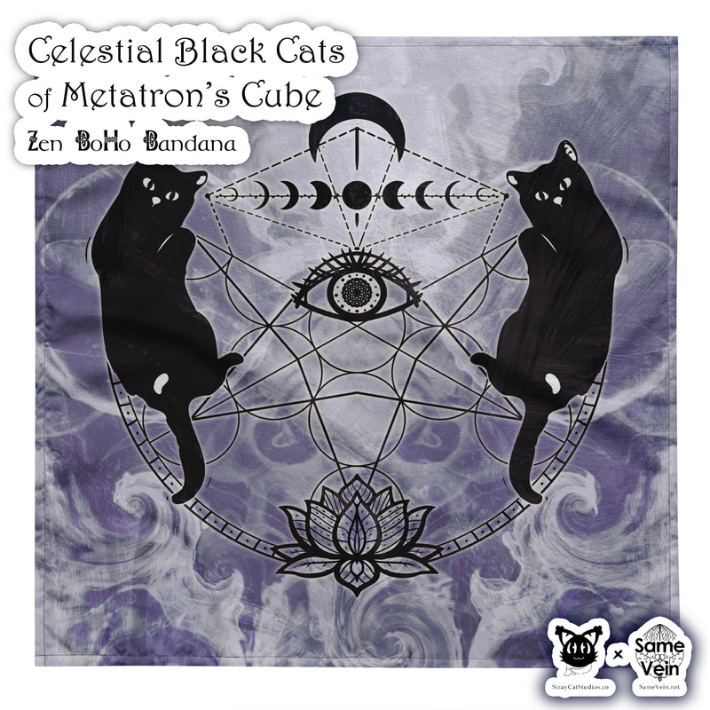 ☀ CELESTIAL BLACK CATS OF METATRON'S CUBE • ZEN BOHO BANDANA ☀


★★★ DETAILS ★★★

☆ Get ready to make a statement with this all-over print Zen BoHo Bandana with our original Celestial Black Cats of Metatron's Cube Mandala artwork! Mix up your outfits by using this as a headband, necktie, or armband. In fact, why not get a second bandana to match your pet? Grab a few and hit the streets in style!

* Important sizing information: the smallest bandana size is made for small pets and won’t fit a grown-up. Please choose the medium or large size if you’re ordering for a grown-up.



★★★ FABRICATION & MATERIALS ★★★

♥ 100% microfiber polyester
♥ Fabric weight in Europe: 2.5 oz/yd² (85 g/m²)
♥ Fabric weight in Mexico: 2.4 oz/yd² (80 g/m²)
♥ Breathable fabric
♥ Lightweight and soft to the touch
♥ Double-folded edges
♥ Single-sided print
♥ Multifunctional
♥ Blank product components in Europe sourced from UK
♥ Blank product components in Mexico sourced from Colombia



★★★ ABOUT OUR ARTWORK ★★★

☆ MANDALAS have seemingly endless design possibilities and meanings spanning throughout a multitude of spirituality, philosophy, religion, and much more since the 4th century.

♥ Zen like configurations of shapes and symbols.
♥ Often used as a tool for spiritual guidance aiding in meditation and trance induction.
♥ Originally seen in Buddhism, Hinduism, Jainism, Shintoism; representing mindful ideas, principles, shrines, and deities.
♥ Normally layered with many patterns repeated from the outside border to the inner core, the mandala is seen as a general representation of the spiritual journey, helping it spread across the world and resonating with many people outside of religion.

☆ SACRED GEOMETRY explores any and all spiritual meanings found in shapes throughout nature, math, science, the universe, and our souls.

♥ Some of the most famous examples in Sacred geometry include the Metatron Cube, Tree of Life, Hexagram, Flower of Life, Vesica Piscis, Icosahedron, Labyrinth, Hamsa, Yin Yang, Sri Yantra, the Golden Ratio, and so much more
♥ Being tied to real life evidence throughout all of time, meaning in the shapes range from mapping the creation of the universe, balancing harmony and chaos, understanding life, growth, and death, and countless other core components of what makes the world what it is.

☆ LOTUS FLOWERS hold many meanings throughout various cultures, but they most commonly represent rebirth, purity, and strength.

♥ Without strain, lotus flowers rise out of the mud, so many connect with the symbol as a sign to stay strong and rise above whatever internal or external conflicts may be holding them back.
♥ More generally, the symbol inspires many to continue to be a better person, resisting temptations and respecting their mind, body, and spirit.

☆ BLACK CATS, while considered by some to be bad luck, is much more often viewed as spiritual protectors, especially in many Eastern cultures.

♥ Keeping a black cat in your home can offer you protection from evil spirits and many consider them symbols of magic, mystery, medicine, and health.
♥ A curious creature that deserves respect, and when excepted, will bring peace and perspective.

☆ The METATRON'S CUBE is a complex symbol that brings together all sacred geometric patterns found in the universe. The universes way of telling us to pursue and discover our best selves.

♥ The more you look, the more you'll find, including the Fruit of Life with 13 connected circles and all 5 of the Platonic Solids
♥ Named after Archangel Metatron, who oversees the flow of energy in creation and connections to the divine
♥ A balanced design that provides a focus for meditation.
♥ With spinning energy, this shape converts negative thoughts with positive perspectives and vibes

☆ The HAMSA (often called the Hand of Fatima, depending on beliefs, culture, and/or location) is a strong and inspirational symbol used for protection. The same eye from the Hamsa can be found in the center of this design.

♥ The open hand is a recognized imaged throughout time across the world.
♥ The eye inside the hand guards against any malevolent force or negative energy that may be affecting you.
♥ Often considered an "anti-evil eye" as another commonly seen symbol, known as the evil eye, can be viewed as a source of the negative energy the Hamsa protects against.
♥ The Hamsa or Hand of Fatima design is usually seen in wall art, tapestries, and hangings, as well as jewelry.



★★★ DISCOVER MORE ★★★

☆ If you enjoyed this Zen BoHo Bandana, check out our others here ↓

☆ Zen BoHo Bandanas → https://www.etsy.com/shop/SameVein?ref=simple-shop-header-name&listing_id=1439352016§ion_id=42361602



★★★ SAME VEIN & STRAY CAT STUDIOS ★★★

☆ Thank you so much for your support! When people shop with us, it allows us to do more to support others, whether it be with our mental wellness & health work or assisting other creators do what they do best! We hope our work brings you peace and happiness both inside and out!

☆ Share the love on social media and tag us for a chance of free giveaways!

☆ Same Vein:

“A blog and community using creative outlets to understand mental wellness. Whether it be poetry, art, music, or any other medium, join in on the conversations! Check out our guided journals and planners or mandala activity and coloring books for self-improvement exercises. We also have home décor, books, poetry, apparel and accessories.”

♥ Etsy → https://www.etsy.com/shop/SameVein
♥ Website → SameVein.net
♥ Pinterest → @SameVein
♥ Facebook → @AlongTheSameVein
♥ Twitter → @Same_Vein
♥ Instagram → @Same_Vein

☆ Stray Cat Studios:

“A community of creators working for creators. Our goal is to bridge the gap between company and community, bringing together the support and funds creators need to keep doing what they love while lifting each other up at the same time. The arts are not about competition, it is about cooperation. We're all in this together!”

♥ Website → StrayCatStudios.co
♥ Pinterest → @StrayCatStudios
♥ Facebook → @straycatstudiosofficial
♥ Twitter → @StrayCatArt
♥ Instagram → @straycatstudios

Much love! ♪