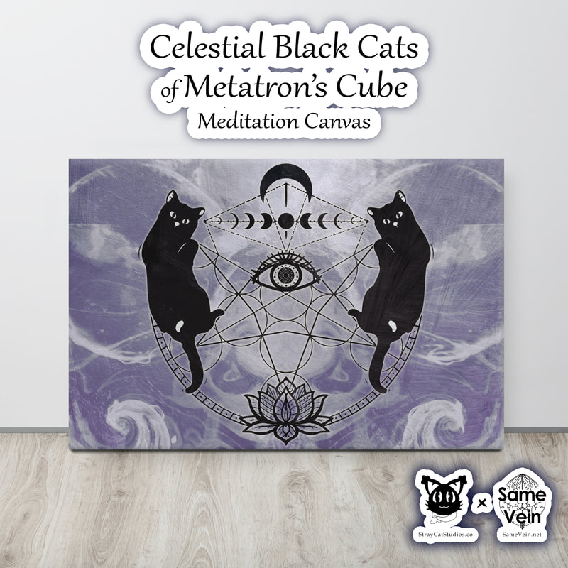 ☀ CELESTIAL BLACK CATS OF METATRON'S CUBE • MEDITATION CANVAS ☀


★★★ DETAILS ★★★

☆ Looking to add a little flair to your room or office? Look no further - this "Celestial Black Cats of Metatron's Cube" mandala Meditation Canvas print has a vivid, fade-resistant print that you're bound to fall in love with. I hope this brings peace & love both inside your home and inside your spirit!



★★★ FABRICATION & MATERIALS ★★★

♥ Acid-free, PH-neutral, poly-cotton base
♥ 20.5 mil (0.5 mm) thick poly-cotton blend canvas
♥ Canvas fabric weight: 13.9 oz/yd2(470 g/m²)
♥ Fade-resistant
♥ Hand-stretched over solid wood stretcher bars
♥ Matte finish coating
♥ 1.5″ (3.81 cm) deep
♥ Mounting brackets included
♥ Blank product in the EU sourced from Latvia
♥ Blank product in the US sourced from the US



★★★ ABOUT OUR ARTWORK ★★★

☆ MANDALAS have seemingly endless design possibilities and meanings spanning throughout a multitude of spirituality, philosophy, religion, and much more since the 4th century.

♥ Zen like configurations of shapes and symbols.
♥ Often used as a tool for spiritual guidance aiding in meditation and trance induction.
♥ Originally seen in Buddhism, Hinduism, Jainism, Shintoism; representing mindful ideas, principles, shrines, and deities.
♥ Normally layered with many patterns repeated from the outside border to the inner core, the mandala is seen as a general representation of the spiritual journey, helping it spread across the world and resonating with many people outside of religion.

☆ SACRED GEOMETRY explores any and all spiritual meanings found in shapes throughout nature, math, science, the universe, and our souls.

♥ Some of the most famous examples in Sacred geometry include the Metatron Cube, Tree of Life, Hexagram, Flower of Life, Vesica Piscis, Icosahedron, Labyrinth, Hamsa, Yin Yang, Sri Yantra, the Golden Ratio, and so much more
♥ Being tied to real life evidence throughout all of time, meaning in the shapes range from mapping the creation of the universe, balancing harmony and chaos, understanding life, growth, and death, and countless other core components of what makes the world what it is.

☆ LOTUS FLOWERS hold many meanings throughout various cultures, but they most commonly represent rebirth, purity, and strength.

♥ Without strain, lotus flowers rise out of the mud, so many connect with the symbol as a sign to stay strong and rise above whatever internal or external conflicts may be holding them back.
♥ More generally, the symbol inspires many to continue to be a better person, resisting temptations and respecting their mind, body, and spirit.

☆ BLACK CATS, while considered by some to be bad luck, is much more often viewed as spiritual protectors, especially in many Eastern cultures.

♥ Keeping a black cat in your home can offer you protection from evil spirits and many consider them symbols of magic, mystery, medicine, and health.
♥ A curious creature that deserves respect, and when excepted, will bring peace and perspective.

☆ The METATRON'S CUBE is a complex symbol that brings together all sacred geometric patterns found in the universe. The universes way of telling us to pursue and discover our best selves.

♥ The more you look, the more you'll find, including the Fruit of Life with 13 connected circles and all 5 of the Platonic Solids
♥ Named after Archangel Metatron, who oversees the flow of energy in creation and connections to the divine
♥ A balanced design that provides a focus for meditation.
♥ With spinning energy, this shape converts negative thoughts with positive perspectives and vibes

☆ The HAMSA (often called the Hand of Fatima, depending on beliefs, culture, and/or location) is a strong and inspirational symbol used for protection. The same eye from the Hamsa can be found in the center of this design.

♥ The open hand is a recognized imaged throughout time across the world.
♥ The eye inside the hand guards against any malevolent force or negative energy that may be affecting you.
♥ Often considered an "anti-evil eye" as another commonly seen symbol, known as the evil eye, can be viewed as a source of the negative energy the Hamsa protects against.
♥ The Hamsa or Hand of Fatima design is usually seen in wall art, tapestries, and hangings, as well as jewelry.



★★★ DISCOVER MORE ★★★

☆ If you enjoyed this Meditation Canvas, check out our others here ↓

☆ Meditation Wall Art → https://www.etsy.com/shop/SameVein?ref=profile_header§ion_id=37330561



★★★ SAME VEIN & STRAY CAT STUDIOS ★★★

☆ Thank you so much for your support! When people shop with us, it allows us to do more to support others, whether it be with our mental wellness & health work or assisting other creators do what they do best! We hope our work brings you peace and happiness both inside and out!

☆ Share the love on social media and tag us for a chance of free giveaways!

☆ Same Vein:

“A blog and community using creative outlets to understand mental wellness. Whether it be poetry, art, music, or any other medium, join in on the conversations! Check out our guided journals and planners or mandala activity and coloring books for self-improvement exercises. We also have home décor, books, poetry, apparel and accessories.”

♥ Etsy → https://www.etsy.com/shop/SameVein
♥ Website → SameVein.net
♥ Pinterest → @SameVein
♥ Facebook → @AlongTheSameVein
♥ Twitter → @Same_Vein
♥ Instagram → @Same_Vein

☆ Stray Cat Studios:

“A community of creators working for creators. Our goal is to bridge the gap between company and community, bringing together the support and funds creators need to keep doing what they love while lifting each other up at the same time. The arts are not about competition, it is about cooperation. We're all in this together!”

♥ Website → StrayCatStudios.co
♥ Pinterest → @StrayCatStudios
♥ Facebook → @straycatstudiosofficial
♥ Twitter → @StrayCatArt
♥ Instagram → @straycatstudios

Much love! ♪