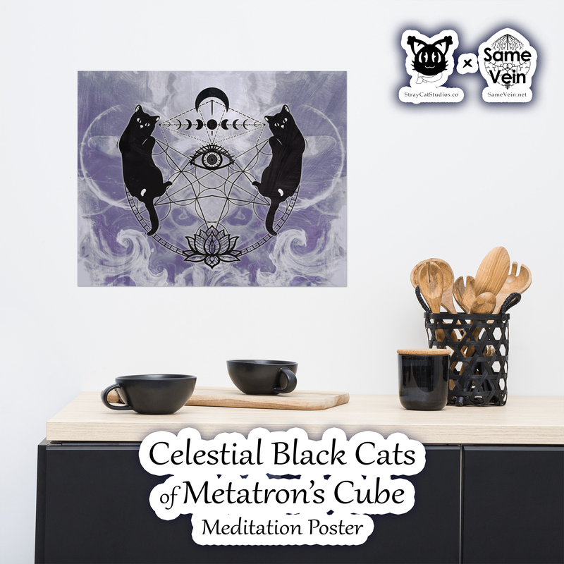 ☀ CELESTIAL BLACK CATS OF METATRON'S CUBE • MEDITATION POSTER ☀


★★★ DETAILS ★★★

☆ Our Celestial Black Cats of Metatron's Cube Mandala Meditation artwork on a vibrant museum-quality Meditation Poster made on thick and durable matte paper. Add a wonderful accent to your room and office with these posters that are sure to brighten any environment, bringing peace inside your home and spirit!



★★★ FABRICATION & MATERIALS ★★★

♥ Paper thickness: 10.3 mil
♥ Paper weight: 5.57 oz/y² (189 g/m²)
♥ Giclée printing quality
♥ Opacity: 94%
♥ ISO brightness: 104%



★★★ ABOUT OUR ARTWORK ★★★

☆ MANDALAS have seemingly endless design possibilities and meanings spanning throughout a multitude of spirituality, philosophy, religion, and much more since the 4th century.

♥ Zen like configurations of shapes and symbols.
♥ Often used as a tool for spiritual guidance aiding in meditation and trance induction.
♥ Originally seen in Buddhism, Hinduism, Jainism, Shintoism; representing mindful ideas, principles, shrines, and deities.
♥ Normally layered with many patterns repeated from the outside border to the inner core, the mandala is seen as a general representation of the spiritual journey, helping it spread across the world and resonating with many people outside of religion.

☆ SACRED GEOMETRY explores any and all spiritual meanings found in shapes throughout nature, math, science, the universe, and our souls.

♥ Some of the most famous examples in Sacred geometry include the Metatron Cube, Tree of Life, Hexagram, Flower of Life, Vesica Piscis, Icosahedron, Labyrinth, Hamsa, Yin Yang, Sri Yantra, the Golden Ratio, and so much more
♥ Being tied to real life evidence throughout all of time, meaning in the shapes range from mapping the creation of the universe, balancing harmony and chaos, understanding life, growth, and death, and countless other core components of what makes the world what it is.

☆ LOTUS FLOWERS hold many meanings throughout various cultures, but they most commonly represent rebirth, purity, and strength.

♥ Without strain, lotus flowers rise out of the mud, so many connect with the symbol as a sign to stay strong and rise above whatever internal or external conflicts may be holding them back.
♥ More generally, the symbol inspires many to continue to be a better person, resisting temptations and respecting their mind, body, and spirit.

☆ BLACK CATS, while considered by some to be bad luck, is much more often viewed as spiritual protectors, especially in many Eastern cultures.

♥ Keeping a black cat in your home can offer you protection from evil spirits and many consider them symbols of magic, mystery, medicine, and health.
♥ A curious creature that deserves respect, and when excepted, will bring peace and perspective.

☆ The METATRON'S CUBE is a complex symbol that brings together all sacred geometric patterns found in the universe. The universes way of telling us to pursue and discover our best selves.

♥ The more you look, the more you'll find, including the Fruit of Life with 13 connected circles and all 5 of the Platonic Solids
♥ Named after Archangel Metatron, who oversees the flow of energy in creation and connections to the divine
♥ A balanced design that provides a focus for meditation.
♥ With spinning energy, this shape converts negative thoughts with positive perspectives and vibes

☆ The HAMSA (often called the Hand of Fatima, depending on beliefs, culture, and/or location) is a strong and inspirational symbol used for protection. The same eye from the Hamsa can be found in the center of this design.

♥ The open hand is a recognized imaged throughout time across the world.
♥ The eye inside the hand guards against any malevolent force or negative energy that may be affecting you.
♥ Often considered an "anti-evil eye" as another commonly seen symbol, known as the evil eye, can be viewed as a source of the negative energy the Hamsa protects against.
♥ The Hamsa or Hand of Fatima design is usually seen in wall art, tapestries, and hangings, as well as jewelry.



★★★ DISCOVER MORE ★★★

☆ If you enjoyed this Meditation Poster, check out our others here ↓

☆ Meditation Wall Art → https://www.etsy.com/shop/SameVein?ref=simple-shop-header-name&listing_id=1210240551§ion_id=37330561



★★★ SAME VEIN & STRAY CAT STUDIOS ★★★

☆ Thank you so much for your support! When people shop with us, it allows us to do more to support others, whether it be with our mental wellness & health work or assisting other creators do what they do best! We hope our work brings you peace and happiness both inside and out!

☆ Share the love on social media and tag us for a chance of free giveaways!

☆ Same Vein:

“A blog and community using creative outlets to understand mental wellness. Whether it be poetry, art, music, or any other medium, join in on the conversations! Check out our guided journals and planners or mandala activity and coloring books for self-improvement exercises. We also have home décor, books, poetry, apparel and accessories.”

♥ Etsy → https://www.etsy.com/shop/SameVein
♥ Website → SameVein.net
♥ Pinterest → @SameVein
♥ Facebook → @AlongTheSameVein
♥ Twitter → @Same_Vein
♥ Instagram → @Same_Vein

☆ Stray Cat Studios:

“A community of creators working for creators. Our goal is to bridge the gap between company and community, bringing together the support and funds creators need to keep doing what they love while lifting each other up at the same time. The arts are not about competition, it is about cooperation. We're all in this together!”

♥ Website → StrayCatStudios.co
♥ Pinterest → @StrayCatStudios
♥ Facebook → @straycatstudiosofficial
♥ Twitter → @StrayCatArt
♥ Instagram → @straycatstudios

Much love! ♪
