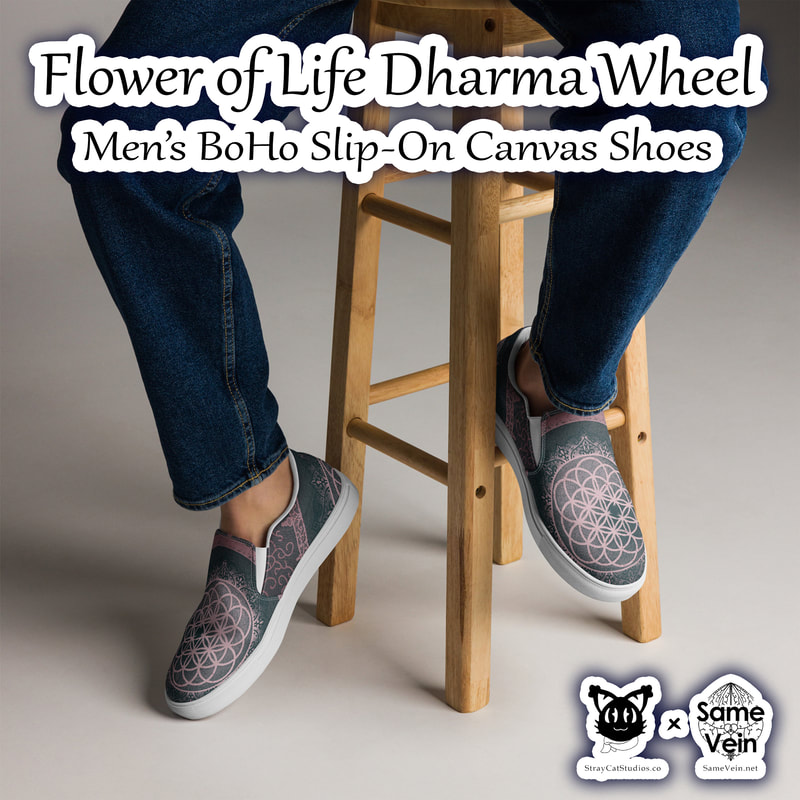 ☀ FLOWER OF LIFE DHARMA WHEEL • MEN'S BOHO SLIP-ON CANVAS SHOES ☀


★★★ DETAILS ★★★

☆ Made for comfort and ease, these Men’s BoHo Slip-On Canvas Shoes with our original Flower of Life Dharma Wheel Mandala artwork are stylish and the ideal piece for completing an outfit. Equipped with removable soft insoles and rubber outsoles, it’s also easy to adjust them for a better fit.

*Important: This product is available in the following countries: United States, Canada, Australia, United Kingdom, New Zealand, Japan, Austria, Andorra, Belgium, Bulgaria, Croatia, Czech Republic, Denmark, Estonia, Finland, France, Germany, Greece, Holy See (Vatican city), Hungary, Iceland, Ireland, Italy, Latvia, Lithuania, Liechtenstein, Luxemburg, Malta, Monaco, Netherlands, Norway, Poland, Portugal, San Marino, Slovakia, Slovenia, Switzerland, Spain, Sweden, and Turkey. If your shipping address is outside these countries, please choose a different product.



★★★ FABRICATION & MATERIALS ★★★

♥ 100% polyester canvas upper side
♥ Ethylene-vinyl acetate (EVA) rubber outsole
♥ Breathable lining, soft insole
♥ Elastic side accents
♥ Padded collar and tongue
♥ Printed, cut, and handmade
♥ Blank product sourced from China



★★★ ABOUT OUR ARTWORK ★★★

☆ MANDALAS have seemingly endless design possibilities and meanings spanning throughout a multitude of spirituality, philosophy, religion, and much more since the 4th century.

♥ Zen like configurations of shapes and symbols.
♥ Often used as a tool for spiritual guidance aiding in meditation and trance induction.
♥ Originally seen in Buddhism, Hinduism, Jainism, Shintoism; representing mindful ideas, principles, shrines, and deities.
♥ Normally layered with many patterns repeated from the outside border to the inner core, the mandala is seen as a general representation of the spiritual journey, helping it spread across the world and resonating with many people outside of religion.

☆ SACRED GEOMETRY explores any and all spiritual meanings found in shapes throughout nature, math, science, the universe, and our souls.

♥ Some of the most famous examples in Sacred geometry include the Metatron Cube, Tree of Life, Hexagram, Flower of Life, Vesica Piscis, Icosahedron, Labyrinth, Hamsa, Yin Yang, Sri Yantra, the Golden Ratio, and so much more
♥ Being tied to real life evidence throughout all of time, meaning in the shapes range from mapping the creation of the universe, balancing harmony and chaos, understanding life, growth, and death, and countless other core components of what makes the world what it is.

☆ The FLOWER OF LIFE symbol is one of the most well known illustrations of Sacred Geometry.

♥ Starting with the Vesica Piscis symbol (2 overlapping circles), the pattern extends out to 19 circles traditionally.
♥ When represented with only 7 interconnected circles, you have the SEED OF LIFE.
♥ Many find this pattern throughout all of nature, lending itself to representing all of Life, the formation of the Universe, and Existence itself.



★★★ DISCOVER MORE ★★★

If you enjoyed these BoHo Slip-On Canvas Shoes, check out our others here for both Men and Women↓

BoHo Slip-On Canvas Shoes → https://www.etsy.com/shop/samevein/?etsrc=sdt§ion_id=41612461



★★★ SAME VEIN & STRAY CAT STUDIOS ★★★

☆ Thank you so much for your support! When people shop with us, it allows us to do more to support others, whether it be with our mental wellness & health work or assisting other creators do what they do best! We hope our work brings you peace and happiness both inside and out!

☆ Share the love on social media and tag us for a chance of free giveaways!

☆ Same Vein:

“A blog and community using creative outlets to understand mental wellness. Whether it be poetry, art, music, or any other medium, join in on the conversations! Check out our guided journals and planners or mandala activity and coloring books for self-improvement exercises. We also have home décor, books, poetry, apparel and accessories.”

♥ Etsy → https://www.etsy.com/shop/SameVein
♥ Website → SameVein.net
♥ Pinterest → @SameVein
♥ Facebook → @AlongTheSameVein
♥ Twitter → @Same_Vein
♥ Instagram → @Same_Vein

☆ Stray Cat Studios:

“A community of creators working for creators. Our goal is to bridge the gap between company and community, bringing together the support and funds creators need to keep doing what they love while lifting each other up at the same time. The arts are not about competition, it is about cooperation. We're all in this together!”

♥ Website → StrayCatStudios.co
♥ Pinterest → @StrayCatStudios
♥ Facebook → @straycatstudiosofficial
♥ Twitter → @StrayCatArt
♥ Instagram → @straycatstudios

Much love! ♪