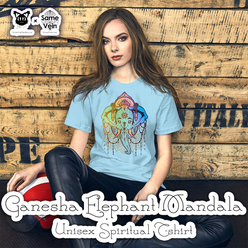 ☀ GANESHA MANDALA ELEPHANT • UNISEX SPIRITUAL T-SHIRT ☀


★★★ DETAILS ★★★

☆ This Unisex Spiritual T-shirt with our Ganesha Elephant Mandala artwork is everything you've dreamed of and more. Designed to bring you peace and comfort inside and out! It feels soft and lightweight, with the right amount of stretch. It's comfortable and flattering for all.



★★★ FABRICATION & MATERIALS ★★★

♥ 100% combed and ring-spun cotton (Heather colors contain polyester)
♥ Fabric weight: 4.2 oz/yd² (142 g/m²)
♥ Pre-shrunk fabric
♥ Side-seamed construction
♥ Shoulder-to-shoulder taping
♥ Blank product sourced from Guatemala, Nicaragua, Mexico, Honduras, or the US



★★★ ABOUT OUR ARTWORK ★★★

☆ MANDALAS have seemingly endless design possibilities and meanings spanning throughout a multitude of spirituality, philosophy, religion, and much more since the 4th century.

♥ Zen like configurations of shapes and symbols.
♥ Often used as a tool for spiritual guidance aiding in meditation and trance induction.
♥ Originally seen in Buddhism, Hinduism, Jainism, Shintoism; representing mindful ideas, principles, shrines, and deities.
♥ Normally layered with many patterns repeated from the outside border to the inner core, the mandala is seen as a general representation of the spiritual journey, helping it spread across the world and resonating with many people outside of religion.

☆ SACRED GEOMETRY explores any and all spiritual meanings found in shapes throughout nature, math, science, the universe, and our souls.

♥ Some of the most famous examples in Sacred geometry include the Metatron Cube, Tree of Life, Hexagram, Flower of Life, Vesica Piscis, Icosahedron, Labyrinth, Hamsa, Yin Yang, Sri Yantra, the Golden Ratio, and so much more
♥ Being tied to real life evidence throughout all of time, meaning in the shapes range from mapping the creation of the universe, balancing harmony and chaos, understanding life, growth, and death, and countless other core components of what makes the world what it is.

☆ GANESHA, or Ganesh in the more literal translation from Sanskrit, is one of the most well known entities across multiple beliefs, religions, and cultures, namely Hinduism as well as Buddhism.

♥ The often elephant-headed spiritual deity is considered a god of beginnings as well as being known for as a remover of obstacles and one to bring general good luck.
♥ Also known as Ganapati, Vinayaka, and Pillaiyar
♥ Depictions and uses of Ganesh symbolism is to promote the arts and sciences, which he is a patron, intellect and wisdom, which he's a deva (class of divine being, God) of.
♥ The image of Ganesh varies, be it just a head or full scene, but their are consistent meanings that are understood in whatever is shown in the depiction. Not too different than the various Buddha poses.
♥ Examples of this would be the big ears and head, meaning to think big while listening & learning more to achieve you fullest intellectual potential; Small eyes and mouth, symbolizing the values of talking less and concentrating, using all your senses to see beyond what you see; The Trunk shows that you should remain adaptable and efficient just as it is; A Large Stomach to take in and digest the good and the bad peacefully; Tusks to show strength, but often depicted with only one, symbolizing the idea of throwing away the bad and retaining the good; and a variety of other additions such as a Mouse for desire, Parsada for being the world open for your taking, an axe to cut off attachment, a rope to pull you ever so closer to your dreams and goals, and much more.



★★★ DISCOVER MORE ★★★

☆ If you enjoyed this BoHo Mandala Apparel, check out our others here ↓

☆ BoHo Mandala Apparel → https://www.etsy.com/shop/SameVein?ref=profile_header§ion_id=37168463



★★★ SAME VEIN & STRAY CAT STUDIOS ★★★

☆ Thank you so much for your support! When people shop with us, it allows us to do more to support others, whether it be with our mental wellness & health work or assisting other creators do what they do best! We hope our work brings you peace and happiness both inside and out!

☆ Share the love on social media and tag us for a chance of free giveaways!

☆ Same Vein:

“A blog and community using creative outlets to understand mental wellness. Whether it be poetry, art, music, or any other medium, join in on the conversations! Check out our guided journals and planners or mandala activity and coloring books for self-improvement exercises. We also have home décor, books, poetry, apparel and accessories.”

♥ Etsy → https://www.etsy.com/shop/SameVein
♥ Website → SameVein.net
♥ Pinterest → @SameVein
♥ Facebook → @AlongTheSameVein
♥ Twitter → @Same_Vein
♥ Instagram → @Same_Vein

☆ Stray Cat Studios:

“A community of creators working for creators. Our goal is to bridge the gap between company and community, bringing together the support and funds creators need to keep doing what they love while lifting each other up at the same time. The arts are not about competition, it is about cooperation. We're all in this together!”

♥ Website → StrayCatStudios.co
♥ Pinterest → @StrayCatStudios
♥ Facebook → @straycatstudiosofficial
♥ Twitter → @StrayCatArt
♥ Instagram → @straycatstudios

Much love! ♪