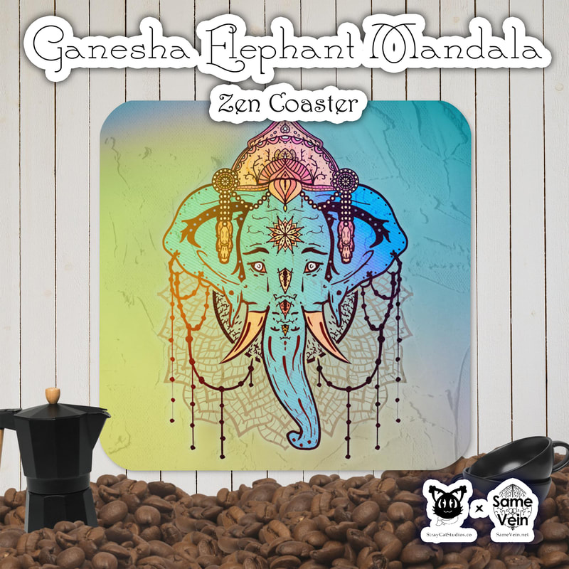 ☀ GANESHA ELEPHANT MANDALA • ZEN COASTER ☀


★★★ DETAILS ★★★

☆ This cork-back Zen coaster with our Ganesha Elephant Mandala artwork is a perfect match for your favorite mug! Create a peaceful homey feel both inside your house and your spirit while protecting your coffee table or nightstand from mug stains and moisture. The coaster is waterproof and heat-resistant, designed to last a long time. Buy it for yourself or as a lovely gift for your BoHo friends and family. Get a set of 4 or more to avoid any and all shipping too!



★★★ FABRICATION & MATERIALS ★★★

♥ Hardboard MDF 0.12″ (3 mm)
♥ Cork 0.04″ (1 mm)
♥ High-gloss coating on top
♥ Size: 3.74″ × 3.74″ × 0.16″ (95 × 95 × 4 mm)
♥ Rounded corners
♥ Water-repellent, heat-resistant, and non-slip
♥ Easy to clean

☆ The displayed price is for a single item.



★★★ ABOUT OUR ARTWORK ★★★

☆ MANDALAS have seemingly endless design possibilities and meanings spanning throughout a multitude of spirituality, philosophy, religion, and much more since the 4th century.

♥ Zen like configurations of shapes and symbols.
♥ Often used as a tool for spiritual guidance aiding in meditation and trance induction.
♥ Originally seen in Buddhism, Hinduism, Jainism, Shintoism; representing mindful ideas, principles, shrines, and deities.
♥ Normally layered with many patterns repeated from the outside border to the inner core, the mandala is seen as a general representation of the spiritual journey, helping it spread across the world and resonating with many people outside of religion.

☆ SACRED GEOMETRY explores any and all spiritual meanings found in shapes throughout nature, math, science, the universe, and our souls.

♥ Some of the most famous examples in Sacred geometry include the Metatron Cube, Tree of Life, Hexagram, Flower of Life, Vesica Piscis, Icosahedron, Labyrinth, Hamsa, Yin Yang, Sri Yantra, the Golden Ratio, and so much more
♥ Being tied to real life evidence throughout all of time, meaning in the shapes range from mapping the creation of the universe, balancing harmony and chaos, understanding life, growth, and death, and countless other core components of what makes the world what it is.

☆ GANESHA, or Ganesh in the more literal translation from Sanskrit, is one of the most well known entities across multiple beliefs, religions, and cultures, namely Hinduism as well as Buddhism.

♥ The often elephant-headed spiritual deity is considered a god of beginnings as well as being known for as a remover of obstacles and one to bring general good luck.
♥ Also known as Ganapati, Vinayaka, and Pillaiyar
♥ Depictions and uses of Ganesh symbolism is to promote the arts and sciences, which he is a patron, intellect and wisdom, which he's a deva (class of divine being, God) of.
♥ The image of Ganesh varies, be it just a head or full scene, but their are consistent meanings that are understood in whatever is shown in the depiction. Not too different than the various Buddha poses.
♥ Examples of this would be the big ears and head, meaning to think big while listening & learning more to achieve you fullest intellectual potential; Small eyes and mouth, symbolizing the values of talking less and concentrating, using all your senses to see beyond what you see; The Trunk shows that you should remain adaptable and efficient just as it is; A Large Stomach to take in and digest the good and the bad peacefully; Tusks to show strength, but often depicted with only one, symbolizing the idea of throwing away the bad and retaining the good; and a variety of other additions such as a Mouse for desire, Parsada for being the world open for your taking, an axe to cut off attachment, a rope to pull you ever so closer to your dreams and goals, and much more..



★★★ DISCOVER MORE ★★★

☆ If you enjoyed this Zen Coaster, check out our others here ↓

☆ Zen Coasters → https://www.etsy.com/shop/SameVein?ref=shop_sugg§ion_id=40320926



★★★ SAME VEIN & STRAY CAT STUDIOS ★★★

☆ Thank you so much for your support! When people shop with us, it allows us to do more to support others, whether it be with our mental wellness & health work or assisting other creators do what they do best! We hope our work brings you peace and happiness both inside and out!

☆ Share the love on social media and tag us for a chance of free giveaways!

☆ Same Vein:

“A blog and community using creative outlets to understand mental wellness. Whether it be poetry, art, music, or any other medium, join in on the conversations! Check out our guided journals and planners or mandala activity and coloring books for self-improvement exercises. We also have home décor, books, poetry, apparel and accessories.”

♥ Etsy → https://www.etsy.com/shop/SameVein
♥ Website → SameVein.net
♥ Pinterest → @SameVein
♥ Facebook → @AlongTheSameVein
♥ Twitter → @Same_Vein
♥ Instagram → @Same_Vein

☆ Stray Cat Studios:

“A community of creators working for creators. Our goal is to bridge the gap between company and community, bringing together the support and funds creators need to keep doing what they love while lifting each other up at the same time. The arts are not about competition, it is about cooperation. We're all in this together!”

♥ Website → StrayCatStudios.co
♥ Pinterest → @StrayCatStudios
♥ Facebook → @straycatstudiosofficial
♥ Twitter → @StrayCatArt
♥ Instagram → @straycatstudios

Much love! ♪