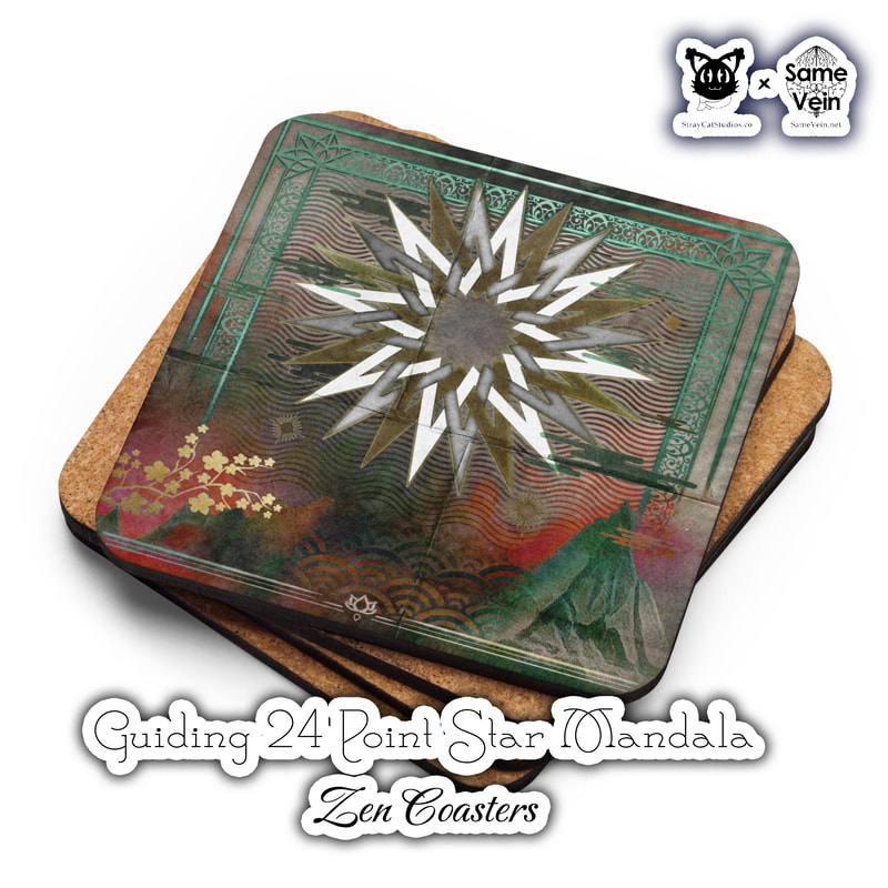 ☀ GUIDING 24 POINT STAR MANDALA • ZEN COASTER ☀


★★★ DETAILS ★★★

☆ This cork-back Zen coaster with our Guiding 24 Point Star Mandala artwork is a perfect match for your favorite mug! Create a peaceful homey feel both inside your house and your spirit while protecting your coffee table or nightstand from mug stains and moisture. The coaster is waterproof and heat-resistant, designed to last a long time. Buy it for yourself or as a lovely gift for your BoHo friends and family. Get a set of 4 or more to avoid any and all shipping too!



★★★ FABRICATION & MATERIALS ★★★

♥ Hardboard MDF 0.12″ (3 mm)
♥ Cork 0.04″ (1 mm)
♥ High-gloss coating on top
♥ Size: 3.74″ × 3.74″ × 0.16″ (95 × 95 × 4 mm)
♥ Rounded corners
♥ Water-repellent, heat-resistant, and non-slip
♥ Easy to clean

☆ The displayed price is for a single item.



★★★ ABOUT OUR ARTWORK ★★★

☆ MANDALAS have seemingly endless design possibilities and meanings spanning throughout a multitude of spirituality, philosophy, religion, and much more since the 4th century.

♥ Zen like configurations of shapes and symbols.
♥ Often used as a tool for spiritual guidance aiding in meditation and trance induction.
♥ Originally seen in Buddhism, Hinduism, Jainism, Shintoism; representing mindful ideas, principles, shrines, and deities.
♥ Normally layered with many patterns repeated from the outside border to the inner core, the mandala is seen as a general representation of the spiritual journey, helping it spread across the world and resonating with many people outside of religion.

☆ SACRED GEOMETRY explores any and all spiritual meanings found in shapes throughout nature, math, science, the universe, and our souls.

♥ Some of the most famous examples in Sacred geometry include the Metatron Cube, Tree of Life, Hexagram, Flower of Life, Vesica Piscis, Icosahedron, Labyrinth, Hamsa, Yin Yang, Sri Yantra, the Golden Ratio, and so much more
♥ Being tied to real life evidence throughout all of time, meaning in the shapes range from mapping the creation of the universe, balancing harmony and chaos, understanding life, growth, and death, and countless other core components of what makes the world what it is.



★★★ DISCOVER MORE ★★★

☆ If you enjoyed this Zen Coaster, check out our others here ↓

☆ Zen Coasters → https://www.etsy.com/shop/SameVein?ref=shop_sugg§ion_id=40320926



★★★ SAME VEIN & STRAY CAT STUDIOS ★★★

☆ Thank you so much for your support! When people shop with us, it allows us to do more to support others, whether it be with our mental wellness & health work or assisting other creators do what they do best! We hope our work brings you peace and happiness both inside and out!

☆ Share the love on social media and tag us for a chance of free giveaways!

☆ Same Vein:

“A blog and community using creative outlets to understand mental wellness. Whether it be poetry, art, music, or any other medium, join in on the conversations! Check out our guided journals and planners or mandala activity and coloring books for self-improvement exercises. We also have home décor, books, poetry, apparel and accessories.”

♥ Etsy → https://www.etsy.com/shop/SameVein
♥ Website → SameVein.net
♥ Pinterest → @SameVein
♥ Facebook → @AlongTheSameVein
♥ Twitter → @Same_Vein
♥ Instagram → @Same_Vein

☆ Stray Cat Studios:

“A community of creators working for creators. Our goal is to bridge the gap between company and community, bringing together the support and funds creators need to keep doing what they love while lifting each other up at the same time. The arts are not about competition, it is about cooperation. We're all in this together!”

♥ Website → StrayCatStudios.co
♥ Pinterest → @StrayCatStudios
♥ Facebook → @straycatstudiosofficial
♥ Twitter → @StrayCatArt
♥ Instagram → @straycatstudios

Much love! ♪