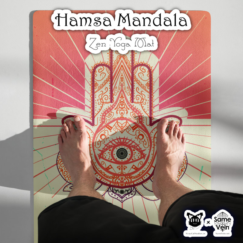 ☀ HAMSA MANDALA • ZEN YOGA MAT ☀


★★★ DETAILS ★★★

☆ Our Hamsa Mandala artwork vibrantly printed on a Zen Yoga Mat. Whether you’re exercising, stretching, or meditating, it’s worth having a BoHo yoga mat that brings you joy and matches your style. It’s easy to carry and provides both stability and comfort with anti-slip rubber on the bottom and soft microsuede on top.



★★★ FABRICATION & MATERIALS ★★★

♥ Rubber mat with a microsuede top
♥ Anti-slip rubber bottom
♥ Size: 24″ × 68″ (61 cm × 173 cm)
♥ Weight: 62 oz. (1.75 kg)
♥ Mat thickness: 0.12″ (3 mm)
♥ Product sourced from China



★★★ ABOUT OUR ARTWORK ★★★

☆ MANDALAS have seemingly endless design possibilities and meanings spanning throughout a multitude of spirituality, philosophy, religion, and much more since the 4th century.

♥ Zen like configurations of shapes and symbols.
♥ Often used as a tool for spiritual guidance aiding in meditation and trance induction.
♥ Originally seen in Buddhism, Hinduism, Jainism, Shintoism; representing mindful ideas, principles, shrines, and deities.
♥ Normally layered with many patterns repeated from the outside border to the inner core, the mandala is seen as a general representation of the spiritual journey, helping it spread across the world and resonating with many people outside of religion.

☆ SACRED GEOMETRY explores any and all spiritual meanings found in shapes throughout nature, math, science, the universe, and our souls.

♥ Some of the most famous examples in Sacred geometry include the Metatron Cube, Tree of Life, Hexagram, Flower of Life, Vesica Piscis, Icosahedron, Labyrinth, Hamsa, Yin Yang, Sri Yantra, the Golden Ratio, and so much more
♥ Being tied to real life evidence throughout all of time, meaning in the shapes range from mapping the creation of the universe, balancing harmony and chaos, understanding life, growth, and death, and countless other core components of what makes the world what it is.

☆ The HAMSA (often called the Hand of Fatima, depending on beliefs, culture, and/or location) is a strong and inspirational symbol used for protection.

♥ The open hand is a recognized imaged throughout time across the world.
♥ The eye inside the hand guards against any malevolent force or negative energy that may be affecting you.
♥ Often considered an "anti-evil eye" as another commonly seen symbol, known as the evil eye, can be viewed as a source of the negative energy the Hamsa protects against.
♥ The Hamsa or Hand of Fatima design is usually seen in wall art, tapestries, and hangings, as well as jewelry.



★★★ DISCOVER MORE ★★★

☆ If you enjoyed this Zen Yoga Mat, check out our others here ↓

☆ Zen Yoga Mats → https://www.etsy.com/shop/samevein/?etsrc=sdt§ion_id=42894124



★★★ SAME VEIN & STRAY CAT STUDIOS ★★★

☆ Thank you so much for your support! When people shop with us, it allows us to do more to support others, whether it be with our mental wellness & health work or assisting other creators do what they do best! We hope our work brings you peace and happiness both inside and out!

☆ Share the love on social media and tag us for a chance of free giveaways!

☆ Same Vein:

“A blog and community using creative outlets to understand mental wellness. Whether it be poetry, art, music, or any other medium, join in on the conversations! Check out our guided journals and planners or mandala activity and coloring books for self-improvement exercises. We also have home décor, books, poetry, apparel and accessories.”

♥ Etsy → https://www.etsy.com/shop/SameVein
♥ Website → SameVein.net
♥ Pinterest → @SameVein
♥ Facebook → @AlongTheSameVein
♥ Twitter → @Same_Vein
♥ Instagram → @Same_Vein

☆ Stray Cat Studios:

“A community of creators working for creators. Our goal is to bridge the gap between company and community, bringing together the support and funds creators need to keep doing what they love while lifting each other up at the same time. The arts are not about competition, it is about cooperation. We're all in this together!”

♥ Website → StrayCatStudios.co
♥ Pinterest → @StrayCatStudios
♥ Facebook → @straycatstudiosofficial
♥ Twitter → @StrayCatArt
♥ Instagram → @straycatstudios

Much love! ♪
