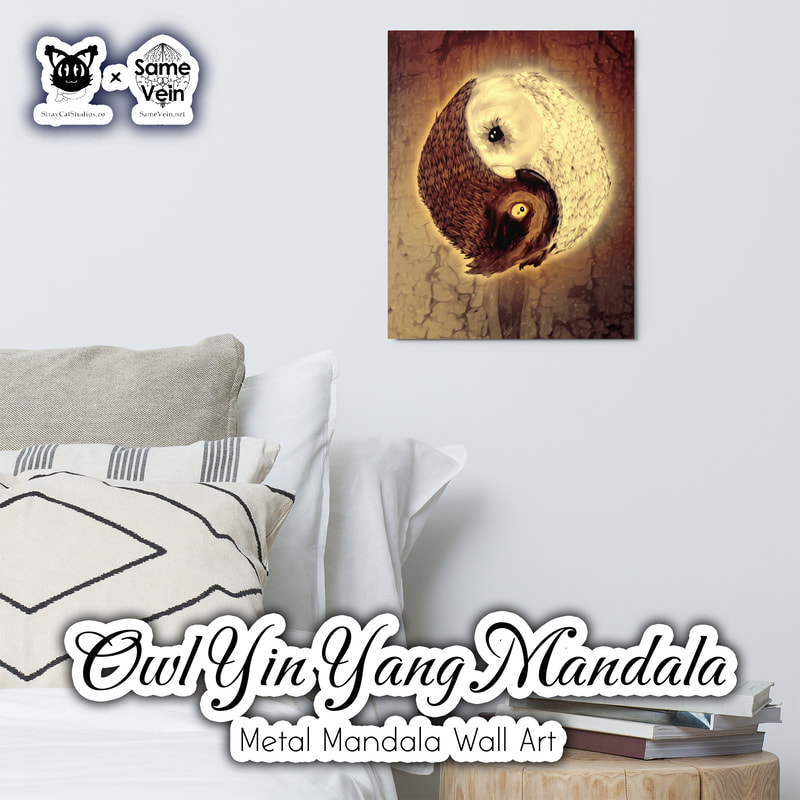 ☀ YIN YANG OWL MANDALA • METAL MANDALA WALL ART ☀


★★★ DETAILS ★★★

☆ This Metal Mandala Wall Art print with our Yin Yang Owl Mandala artwork is a dimensional and high-quality piece of art that stands the test of time while remaining easy to clean and care for. The artwork looks luminescent against the wall and the metal base means it’ll last a long time.



★★★ FABRICATION & MATERIALS ★★★

♥ Aluminum metal surface
♥ MDF Wood frame
♥ Can hang vertically or horizontally 1/2″ off the wall
♥ Scratch and fade resistant
♥ Fully customizable
♥ Blank product sourced from US



★★★ ABOUT OUR ARTWORK ★★★

☆ MANDALAS have seemingly endless design possibilities and meanings spanning throughout a multitude of spirituality, philosophy, religion, and much more since the 4th century.

♥ Zen like configurations of shapes and symbols.
♥ Often used as a tool for spiritual guidance aiding in meditation and trance induction.
♥ Originally seen in Buddhism, Hinduism, Jainism, Shintoism; representing mindful ideas, principles, shrines, and deities.
♥ Normally layered with many patterns repeated from the outside border to the inner core, the mandala is seen as a general representation of the spiritual journey, helping it spread across the world and resonating with many people outside of religion.

☆ SACRED GEOMETRY explores any and all spiritual meanings found in shapes throughout nature, math, science, the universe, and our souls.

♥ Some of the most famous examples in Sacred geometry include the Metatron Cube, Tree of Life, Hexagram, Flower of Life, Vesica Piscis, Icosahedron, Labyrinth, Hamsa, Yin Yang, Sri Yantra, the Golden Ratio, and so much more
♥ Being tied to real life evidence throughout all of time, meaning in the shapes range from mapping the creation of the universe, balancing harmony and chaos, understanding life, growth, and death, and countless other core components of what makes the world what it is.

☆ The YIN YANG, also known as the "Diagram of the Great Ultimate", is a philosophical idea of balance attributed by the Chinese Cosmologist Zhou Dunyi.

♥ Yin, the black portion of the symbol, is connected to female energy, darkness, the earth, passivity, and much more.
♥ Yang, the white segment, is associated with male vibes, light, the heavens, activity, and so forth.
♥ Brought together, you find complete balance and harmony in mind, body, and soul. You cannot have one without the other.

☆ The OWL spirit animal is a mark of wisdom, independence, intuition, and observant listening.

♥ Most find the sighting of an owl to be a good omen, freeing you from the things that hold you back.
♥ Owls are also seen as messengers of death, symbolizing change and transitions in life.
♥ Someone with strong connections to the owl are most likely genuine and able to see through deceit as well as see other things most cannot.



★★★ DISCOVER MORE ★★★

☆ If you enjoyed this Metal Mandala Wall Art, check out our others here ↓

☆ Mandala Wall Art → https://www.etsy.com/shop/samevein/?etsrc=sdt§ion_id=42894124



★★★ SAME VEIN & STRAY CAT STUDIOS ★★★

☆ Thank you so much for your support! When people shop with us, it allows us to do more to support others, whether it be with our mental wellness & health work or assisting other creators do what they do best! We hope our work brings you peace and happiness both inside and out!

☆ Share the love on social media and tag us for a chance of free giveaways!

☆ Same Vein:

“A blog and community using creative outlets to understand mental wellness. Whether it be poetry, art, music, or any other medium, join in on the conversations! Check out our guided journals and planners or mandala activity and coloring books for self-improvement exercises. We also have home décor, books, poetry, apparel and accessories.”

♥ Etsy → https://www.etsy.com/shop/SameVein
♥ Website → SameVein.net
♥ Pinterest → @SameVein
♥ Facebook → @AlongTheSameVein
♥ Twitter → @Same_Vein
♥ Instagram → @Same_Vein

☆ Stray Cat Studios:

“A community of creators working for creators. Our goal is to bridge the gap between company and community, bringing together the support and funds creators need to keep doing what they love while lifting each other up at the same time. The arts are not about competition, it is about cooperation. We're all in this together!”

♥ Website → StrayCatStudios.co
♥ Pinterest → @StrayCatStudios
♥ Facebook → @straycatstudiosofficial
♥ Twitter → @StrayCatArt
♥ Instagram → @straycatstudios

Much love! ♪