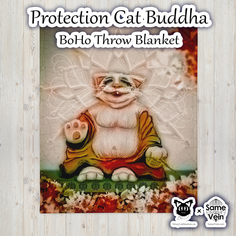 ☀ PROTECTION CAT BUDDHA • BOHO THROW BLANKET • 50X60 ☀


★★★ DETAILS ★★★

☆ Do you feel that your home is missing an eye-catching, yet practical design element? Solve this problem with a soft silk touch BoHo Throw Blanket with a hand drawn Protection Cat Buddha Mandala design that's ideal for lounging on the couch during chilly evenings. Sure to bring peace & comfort for you both inside and out!



★★★ FABRICATION & MATERIALS ★★★

♥ 100% polyester
♥ Blanket size: 50″ × 60″ (127 × 153 cm)
♥ Soft silk touch fabric
♥ Printing on one side
♥ White reverse side
♥ Machine-washable
♥ Hypoallergenic
♥ Flame retardant
♥ Blank product sourced from China



★★★ ABOUT OUR ARTWORK ★★★

☆ MANDALAS have seemingly endless design possibilities and meanings spanning throughout a multitude of spirituality, philosophy, religion, and much more since the 4th century.

♥ Zen like configurations of shapes and symbols.
♥ Often used as a tool for spiritual guidance aiding in meditation and trance induction.
♥ Originally seen in Buddhism, Hinduism, Jainism, Shintoism; representing mindful ideas, principles, shrines, and deities.
♥ Normally layered with many patterns repeated from the outside border to the inner core, the mandala is seen as a general representation of the spiritual journey, helping it spread across the world and resonating with many people outside of religion.

☆ SACRED GEOMETRY explores any and all spiritual meanings found in shapes throughout nature, math, science, the universe, and our souls.

♥ Some of the most famous examples in Sacred geometry include the Metatron Cube, Tree of Life, Hexagram, Flower of Life, Vesica Piscis, Icosahedron, Labyrinth, Hamsa, Yin Yang, Sri Yantra, the Golden Ratio, and so much more
♥ Being tied to real life evidence throughout all of time, meaning in the shapes range from mapping the creation of the universe, balancing harmony and chaos, understanding life, growth, and death, and countless other core components of what makes the world what it is.

☆ The PROTECTION BUDDHA POSE is one of many poses the Buddha is depicted in throughout art and statues.

♥ This pose is meant to be a shield for you, with the Buddha's right hand (or paw) raised and facing outwards.
♥ Another general meaning behind this pose or symbol is an offering of protection from or the overcoming of fear, anger, and delusion.



★★★ DISCOVER MORE ★★★

☆ If you enjoyed this Mandala BoHo Throw Blanket, check out our others here ↓

☆ Mandala BoHo Throw Blankets → https://www.etsy.com/shop/SameVein?ref=profile_header§ion_id=37091535



★★★ SAME VEIN & STRAY CAT STUDIOS ★★★

☆ Thank you so much for your support! When people shop with us, it allows us to do more to support others, whether it be with our mental wellness & health work or assisting other creators do what they do best! We hope our work brings you peace and happiness both inside and out!

☆ Share the love on social media and tag us for a chance of free giveaways!

☆ Same Vein:

“A blog and community using creative outlets to understand mental wellness. Whether it be poetry, art, music, or any other medium, join in on the conversations! Check out our guided journals and planners or mandala activity and coloring books for self-improvement exercises. We also have home décor, books, poetry, apparel and accessories.”

♥ Etsy → https://www.etsy.com/shop/SameVein
♥ Website → SameVein.net
♥ Pinterest → @SameVein
♥ Facebook → @AlongTheSameVein
♥ Twitter → @Same_Vein
♥ Instagram → @Same_Vein

☆ Stray Cat Studios:

“A community of creators working for creators. Our goal is to bridge the gap between company and community, bringing together the support and funds creators need to keep doing what they love while lifting each other up at the same time. The arts are not about competition, it is about cooperation. We're all in this together!”

♥ Website → StrayCatStudios.co
♥ Pinterest → @StrayCatStudios
♥ Facebook → @straycatstudiosofficial
♥ Twitter → @StrayCatArt
♥ Instagram → @straycatstudios

Much love! ♪