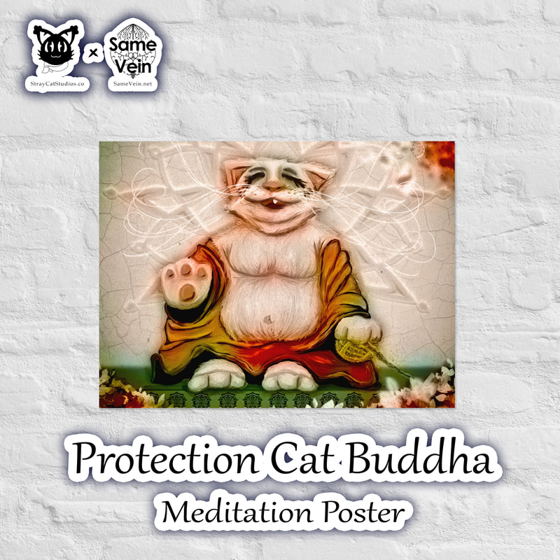 ☀ PROTECTION CAT BUDDHA • MEDITATION POSTER ☀


★★★ DETAILS ★★★

☆ Our Protection Cat Buddha Mandala Meditation artwork on a vibrant museum-quality Meditation Poster made on thick and durable matte paper. Add a wonderful accent to your room and office with these posters that are sure to brighten any environment, bringing peace inside your home and spirit!



★★★ FABRICATION & MATERIALS ★★★

♥ Paper thickness: 10.3 mil
♥ Paper weight: 5.57 oz/y² (189 g/m²)
♥ Giclée printing quality
♥ Opacity: 94%
♥ ISO brightness: 104%



★★★ ABOUT OUR ARTWORK ★★★

☆ MANDALAS have seemingly endless design possibilities and meanings spanning throughout a multitude of spirituality, philosophy, religion, and much more since the 4th century.

♥ Zen like configurations of shapes and symbols.
♥ Often used as a tool for spiritual guidance aiding in meditation and trance induction.
♥ Originally seen in Buddhism, Hinduism, Jainism, Shintoism; representing mindful ideas, principles, shrines, and deities.
♥ Normally layered with many patterns repeated from the outside border to the inner core, the mandala is seen as a general representation of the spiritual journey, helping it spread across the world and resonating with many people outside of religion.

☆ SACRED GEOMETRY explores any and all spiritual meanings found in shapes throughout nature, math, science, the universe, and our souls.

♥ Some of the most famous examples in Sacred geometry include the Metatron Cube, Tree of Life, Hexagram, Flower of Life, Vesica Piscis, Icosahedron, Labyrinth, Hamsa, Yin Yang, Sri Yantra, the Golden Ratio, and so much more
♥ Being tied to real life evidence throughout all of time, meaning in the shapes range from mapping the creation of the universe, balancing harmony and chaos, understanding life, growth, and death, and countless other core components of what makes the world what it is.

☆ The PROTECTION BUDDHA POSE is one of many poses the Buddha is depicted in throughout art and statues.

♥ This pose is meant to be a shield for you, with the Buddha's right hand (or paw) raised and facing outwards.
♥ Another general meaning behind this pose or symbol is an offering of protection from or the overcoming of fear, anger, and delusion.



★★★ DISCOVER MORE ★★★

☆ If you enjoyed this Meditation Poster, check out our others here ↓

☆ Meditation Wall Art → https://www.etsy.com/shop/SameVein?ref=simple-shop-header-name&listing_id=1210240551§ion_id=37330561



★★★ SAME VEIN & STRAY CAT STUDIOS ★★★

☆ Thank you so much for your support! When people shop with us, it allows us to do more to support others, whether it be with our mental wellness & health work or assisting other creators do what they do best! We hope our work brings you peace and happiness both inside and out!

☆ Share the love on social media and tag us for a chance of free giveaways!

☆ Same Vein:

“A blog and community using creative outlets to understand mental wellness. Whether it be poetry, art, music, or any other medium, join in on the conversations! Check out our guided journals and planners or mandala activity and coloring books for self-improvement exercises. We also have home décor, books, poetry, apparel and accessories.”

♥ Etsy → https://www.etsy.com/shop/SameVein
♥ Website → SameVein.net
♥ Pinterest → @SameVein
♥ Facebook → @AlongTheSameVein
♥ Twitter → @Same_Vein
♥ Instagram → @Same_Vein

☆ Stray Cat Studios:

“A community of creators working for creators. Our goal is to bridge the gap between company and community, bringing together the support and funds creators need to keep doing what they love while lifting each other up at the same time. The arts are not about competition, it is about cooperation. We're all in this together!”

♥ Website → StrayCatStudios.co
♥ Pinterest → @StrayCatStudios
♥ Facebook → @straycatstudiosofficial
♥ Twitter → @StrayCatArt
♥ Instagram → @straycatstudios

Much love! ♪