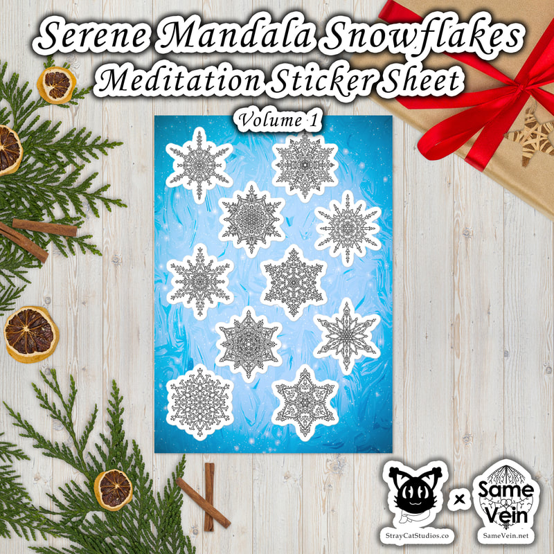 ☀ SERENE MANDALA SNOWFLAKES • MEDITATION STICKER SHEET • VOLUME 1 ☀

★★★ DETAILS ★★★

☆ These glossy Serene Mandala Snowflake Meditation stickers are designed just for you and are the perfect festive accessory for the holidays or gift them as Zen stocking stuffers! Give your favorite items, like a notepad, laptop, or phone case an extra glow and personal touch.



★★★ FABRICATION & MATERIALS ★★★

♥ Film type: MPI 3000 Gloss HOP (EU), Promotional Monomeric PVC (US)
♥ 0.12″ (0.3 cm) white sticker border
♥ Glossy finish
♥ Fast and easy application
♥ 2-3 year durability
♥ Indoor use
♥ Blank product sourced from Japan

☆ Don't forget to clean the surface before applying the stickers.



★★★ ABOUT OUR ARTWORK ★★★

☆ MANDALAS have seemingly endless design possibilities and meanings spanning throughout a multitude of spirituality, philosophy, religion, and much more since the 4th century.

♥ Zen like configurations of shapes and symbols.
♥ Often used as a tool for spiritual guidance aiding in meditation and trance induction.
♥ Originally seen in Buddhism, Hinduism, Jainism, Shintoism; representing mindful ideas, principles, shrines, and deities.
♥ Normally layered with many patterns repeated from the outside border to the inner core, the mandala is seen as a general representation of the spiritual journey, helping it spread across the world and resonating with many people outside of religion.

☆ SACRED GEOMETRY explores any and all spiritual meanings found in shapes throughout nature, math, science, the universe, and our souls.

♥ Some of the most famous examples in Sacred geometry include the Metatron Cube, Tree of Life, Hexagram, Flower of Life, Vesica Piscis, Icosahedron, Labyrinth, Hamsa, Yin Yang, Sri Yantra, the Golden Ratio, and so much more
♥ Being tied to real life evidence throughout all of time, meaning in the shapes range from mapping the creation of the universe, balancing harmony and chaos, understanding life, growth, and death, and countless other core components of what makes the world what it is.



★★★ DISCOVER MORE ★★★

☆ If you enjoyed these Meditation Mental Wellness Stickers, check out our others here ↓

☆ Meditation Mental Wellness Stickers → https://www.etsy.com/shop/SameVein?ref=shop_sugg§ion_id=39198870



★★★ SAME VEIN & STRAY CAT STUDIOS ★★★

☆ Thank you so much for your support! When people shop with us, it allows us to do more to support others, whether it be with our mental wellness & health work or assisting other creators do what they do best! We hope our work brings you peace and happiness both inside and out!

☆ Share the love on social media and tag us for a chance of free giveaways!

☆ Same Vein:

“A blog and community using creative outlets to understand mental wellness. Whether it be poetry, art, music, or any other medium, join in on the conversations! Check out our guided journals and planners or mandala activity and coloring books for self-improvement exercises. We also have home décor, books, poetry, apparel and accessories.”

♥ Etsy → https://www.etsy.com/shop/SameVein
♥ Website → SameVein.net
♥ Pinterest → @SameVein
♥ Facebook → @AlongTheSameVein
♥ Twitter → @Same_Vein
♥ Instagram → @Same_Vein

☆ Stray Cat Studios:

“A community of creators working for creators. Our goal is to bridge the gap between company and community, bringing together the support and funds creators need to keep doing what they love while lifting each other up at the same time. The arts are not about competition, it is about cooperation. We're all in this together!”

♥ Website → StrayCatStudios.co
♥ Pinterest → @StrayCatStudios
♥ Facebook → @straycatstudiosofficial
♥ Twitter → @StrayCatArt
♥ Instagram → @straycatstudios

Much love! ♪
