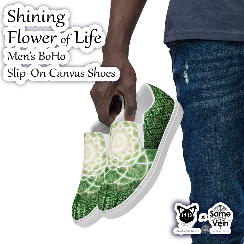 ☀ SHINING FLOWER OF LIFE • MEN'S BOHO SLIP-ON CANVAS SHOES ☀


★★★ DETAILS ★★★

☆ Made for comfort and ease, these Men’s BoHo Slip-On Canvas Shoes with our original Shining Flower of Life Mandala artwork are stylish and the ideal piece for completing an outfit. Equipped with removable soft insoles and rubber outsoles, it’s also easy to adjust them for a better fit.

*Important: This product is available in the following countries: United States, Canada, Australia, United Kingdom, New Zealand, Japan, Austria, Andorra, Belgium, Bulgaria, Croatia, Czech Republic, Denmark, Estonia, Finland, France, Germany, Greece, Holy See (Vatican city), Hungary, Iceland, Ireland, Italy, Latvia, Lithuania, Liechtenstein, Luxemburg, Malta, Monaco, Netherlands, Norway, Poland, Portugal, San Marino, Slovakia, Slovenia, Switzerland, Spain, Sweden, and Turkey. If your shipping address is outside these countries, please choose a different product.



★★★ FABRICATION & MATERIALS ★★★

♥ 100% polyester canvas upper side
♥ Ethylene-vinyl acetate (EVA) rubber outsole
♥ Breathable lining, soft insole
♥ Elastic side accents
♥ Padded collar and tongue
♥ Printed, cut, and handmade
♥ Blank product sourced from China



★★★ ABOUT OUR ARTWORK ★★★

☆ MANDALAS have seemingly endless design possibilities and meanings spanning throughout a multitude of spirituality, philosophy, religion, and much more since the 4th century.

♥ Zen like configurations of shapes and symbols.
♥ Often used as a tool for spiritual guidance aiding in meditation and trance induction.
♥ Originally seen in Buddhism, Hinduism, Jainism, Shintoism; representing mindful ideas, principles, shrines, and deities.
♥ Normally layered with many patterns repeated from the outside border to the inner core, the mandala is seen as a general representation of the spiritual journey, helping it spread across the world and resonating with many people outside of religion.

☆ SACRED GEOMETRY explores any and all spiritual meanings found in shapes throughout nature, math, science, the universe, and our souls.

♥ Some of the most famous examples in Sacred geometry include the Metatron Cube, Tree of Life, Hexagram, Flower of Life, Vesica Piscis, Icosahedron, Labyrinth, Hamsa, Yin Yang, Sri Yantra, the Golden Ratio, and so much more
♥ Being tied to real life evidence throughout all of time, meaning in the shapes range from mapping the creation of the universe, balancing harmony and chaos, understanding life, growth, and death, and countless other core components of what makes the world what it is.

☆ The FLOWER OF LIFE symbol is one of the most well known illustrations of Sacred Geometry.

♥ Starting with the Vesica Piscis symbol (2 overlapping circles), the pattern extends out to 19 circles traditionally.
♥ When represented with only 7 interconnected circles, you have the SEED OF LIFE.
♥ Many find this pattern throughout all of nature, lending itself to representing all of Life, the formation of the Universe, and Existence itself.



★★★ DISCOVER MORE ★★★

If you enjoyed these BoHo Slip-On Canvas Shoes, check out our others here for both Men and Women↓

BoHo Slip-On Canvas Shoes → https://www.etsy.com/shop/samevein/?etsrc=sdt§ion_id=41612461



★★★ SAME VEIN & STRAY CAT STUDIOS ★★★

☆ Thank you so much for your support! When people shop with us, it allows us to do more to support others, whether it be with our mental wellness & health work or assisting other creators do what they do best! We hope our work brings you peace and happiness both inside and out!

☆ Share the love on social media and tag us for a chance of free giveaways!

☆ Same Vein:

“A blog and community using creative outlets to understand mental wellness. Whether it be poetry, art, music, or any other medium, join in on the conversations! Check out our guided journals and planners or mandala activity and coloring books for self-improvement exercises. We also have home décor, books, poetry, apparel and accessories.”

♥ Etsy → https://www.etsy.com/shop/SameVein
♥ Website → SameVein.net
♥ Pinterest → @SameVein
♥ Facebook → @AlongTheSameVein
♥ Twitter → @Same_Vein
♥ Instagram → @Same_Vein

☆ Stray Cat Studios:

“A community of creators working for creators. Our goal is to bridge the gap between company and community, bringing together the support and funds creators need to keep doing what they love while lifting each other up at the same time. The arts are not about competition, it is about cooperation. We're all in this together!”

♥ Website → StrayCatStudios.co
♥ Pinterest → @StrayCatStudios
♥ Facebook → @straycatstudiosofficial
♥ Twitter → @StrayCatArt
♥ Instagram → @straycatstudios

Much love! ♪