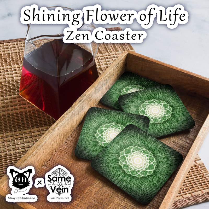 SHINING FLOWER OF LIFE | ZEN COASTER

***DETAILS***

This cork-back Zen coaster with our Shining Flower of Life Mandala artwork is a perfect match for your favorite mug! Create a peaceful homey feel both inside your house and your spirit while protecting your coffee table or nightstand from mug stains and moisture. The coaster is waterproof and heat-resistant, designed to last a long time. Buy it for yourself or as a lovely gift for your BoHo friends and family. Get a set of 4 or more to avoid any and all shipping too!

***FABRICATION & MATERIALS***

• Hardboard MDF 0.12″ (3 mm)
• Cork 0.04″ (1 mm)
• High-gloss coating on top
• Size: 3.74″ × 3.74″ × 0.16″ (95 × 95 × 4 mm)
• Rounded corners
• Water-repellent, heat-resistant, and non-slip
• Easy to clean

The displayed price is for a single item.

***DISCOVER MORE***

If you enjoyed this Zen Coaster, check out our others here:

Zen Coasters: https://www.etsy.com/shop/SameVein?ref=shop_sugg§ion_id=40320926

***SAME VEIN & STRAY CAT STUDIOS***

Thank you so much for your support! When people shop with us, it allows us to do more to support others, whether it be with our mental wellness & health work or assisting other creators do what they do best! We hope our work brings you peace and happiness both inside and out!

Share the love on social media and tag us for a chance of free giveaways!

Same Vein:
“A blog and community using creative outlets to understand mental wellness. Whether it be poetry, art, music, or any other medium, join in on the conversations! Check out our guided journals and planners or mandala activity and coloring books for self-improvement exercises. We also have home décor, books, poetry, apparel and accessories.”

• Etsy - https://www.etsy.com/shop/SameVein
• Website – SameVein.net
• Pinterest - @SameVein
• Facebook - @AlongTheSameVein
• Twitter - @Same_Vein
• Instagram - @Same_Vein

Stray Cat Studios:
“A community of creators working for creators. Our goal is to bridge the gap between company and community, bringing together the support and funds creators need to keep doing what they love while lifting each other up at the same time. The arts are not about competition, it is about cooperation. We're all in this together!”

• Website - StrayCatStudios.co
• Pinterest - @StrayCatStudios
• Facebook - @straycatstudiosofficial
• Twitter - @StrayCatArt
• Instagram - @straycatstudios

Much love! <3