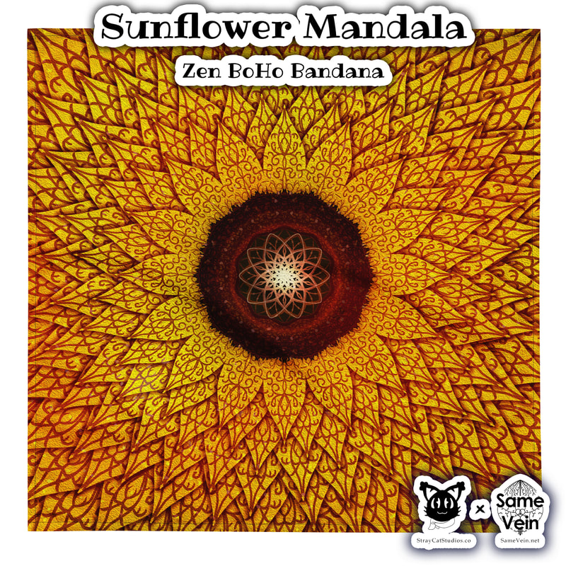 ☀ SUNFLOWER MANDALA • MEDITATION WALL HANGING ☀


★★★ DETAILS ★★★

☆ Get ready to make a statement with this all-over print BoHo Zen Bandana with our original floral Sunflower Mandala artwork! Mix up your outfits by using this as a headband, necktie, or armband. In fact, why not get a second bandana to match your pet? Grab a few and hit the streets in style!

* Important sizing information: the smallest bandana size is made for small pets and won’t fit a grown-up. Please choose the medium or large size if you’re ordering for a grown-up.



★★★ FABRICATION & MATERIALS ★★★

♥ 100% microfiber polyester
♥ Fabric weight in Europe: 2.5 oz/yd² (85 g/m²)
♥ Fabric weight in Mexico: 2.4 oz/yd² (80 g/m²)
♥ Breathable fabric
♥ Lightweight and soft to the touch
♥ Double-folded edges
♥ Single-sided print
♥ Multifunctional
♥ Blank product components in Europe sourced from UK
♥ Blank product components in Mexico sourced from Colombia



★★★ ABOUT OUR ARTWORK ★★★

☆ MANDALAS have seemingly endless design possibilities and meanings spanning throughout a multitude of spirituality, philosophy, religion, and much more since the 4th century.

♥ Zen like configurations of shapes and symbols.
♥ Often used as a tool for spiritual guidance aiding in meditation and trance induction.
♥ Originally seen in Buddhism, Hinduism, Jainism, Shintoism; representing mindful ideas, principles, shrines, and deities.
♥ Normally layered with many patterns repeated from the outside border to the inner core, the mandala is seen as a general representation of the spiritual journey, helping it spread across the world and resonating with many people outside of religion.

☆ SACRED GEOMETRY explores any and all spiritual meanings found in shapes throughout nature, math, science, the universe, and our souls.

♥ Some of the most famous examples in Sacred geometry include the Metatron Cube, Tree of Life, Hexagram, Flower of Life, Vesica Piscis, Icosahedron, Labyrinth, Hamsa, Yin Yang, Sri Yantra, the Golden Ratio, and so much more
♥ Being tied to real life evidence throughout all of time, meaning in the shapes range from mapping the creation of the universe, balancing harmony and chaos, understanding life, growth, and death, and countless other core components of what makes the world what it is.



★★★ DISCOVER MORE ★★★

☆ If you enjoyed this BoHo Zen Bandana, check out our others here ↓

☆ BoHo Zen Bandanas → Coming Soon!



★★★ SAME VEIN & STRAY CAT STUDIOS ★★★

☆ Thank you so much for your support! When people shop with us, it allows us to do more to support others, whether it be with our mental wellness & health work or assisting other creators do what they do best! We hope our work brings you peace and happiness both inside and out!

☆ Share the love on social media and tag us for a chance of free giveaways!

☆ Same Vein:

“A blog and community using creative outlets to understand mental wellness. Whether it be poetry, art, music, or any other medium, join in on the conversations! Check out our guided journals and planners or mandala activity and coloring books for self-improvement exercises. We also have home décor, books, poetry, apparel and accessories.”

♥ Etsy → https://www.etsy.com/shop/SameVein
♥ Website → SameVein.net
♥ Pinterest → @SameVein
♥ Facebook → @AlongTheSameVein
♥ Twitter → @Same_Vein
♥ Instagram → @Same_Vein

☆ Stray Cat Studios:

“A community of creators working for creators. Our goal is to bridge the gap between company and community, bringing together the support and funds creators need to keep doing what they love while lifting each other up at the same time. The arts are not about competition, it is about cooperation. We're all in this together!”

♥ Website → StrayCatStudios.co
♥ Pinterest → @StrayCatStudios
♥ Facebook → @straycatstudiosofficial
♥ Twitter → @StrayCatArt
♥ Instagram → @straycatstudios

Much love! ♪