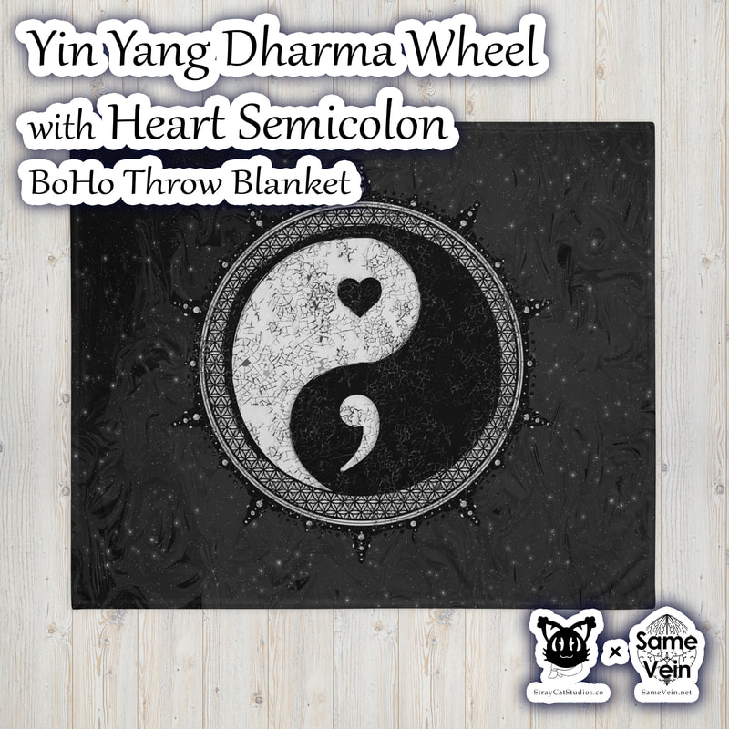 ☀ YIN YANG DHARMA WHEEL WITH HEART SEMICOLON • BOHO THROW BLANKET • 50X60 ☀


★★★ DETAILS ★★★

☆ Do you feel that your home is missing an eye-catching, yet practical design element? Solve this problem with a soft silk touch BoHo Throw Blanket with a hand drawn Yin Yang Dharma Wheel Heart Semicolon Mandala design that's ideal for lounging on the couch during chilly evenings. Sure to bring peace & comfort for you both inside and out!



★★★ FABRICATION & MATERIALS ★★★

♥ 100% polyester
♥ Blanket size: 50″ × 60″ (127 × 153 cm)
♥ Soft silk touch fabric
♥ Printing on one side
♥ White reverse side
♥ Machine-washable
♥ Hypoallergenic
♥ Flame retardant
♥ Blank product sourced from China



★★★ ABOUT OUR ARTWORK ★★★

☆ MANDALAS have seemingly endless design possibilities and meanings spanning throughout a multitude of spirituality, philosophy, religion, and much more since the 4th century.

♥ Zen like configurations of shapes and symbols.
♥ Often used as a tool for spiritual guidance aiding in meditation and trance induction.
♥ Originally seen in Buddhism, Hinduism, Jainism, Shintoism; representing mindful ideas, principles, shrines, and deities.
♥ Normally layered with many patterns repeated from the outside border to the inner core, the mandala is seen as a general representation of the spiritual journey, helping it spread across the world and resonating with many people outside of religion.

☆ SACRED GEOMETRY explores any and all spiritual meanings found in shapes throughout nature, math, science, the universe, and our souls.

♥ Some of the most famous examples in Sacred geometry include the Metatron Cube, Tree of Life, Hexagram, Flower of Life, Vesica Piscis, Icosahedron, Labyrinth, Hamsa, Yin Yang, Sri Yantra, the Golden Ratio, and so much more
♥ Being tied to real life evidence throughout all of time, meaning in the shapes range from mapping the creation of the universe, balancing harmony and chaos, understanding life, growth, and death, and countless other core components of what makes the world what it is.

☆ The YIN YANG, also known as the "Diagram of the Great Ultimate", is a philosophical idea of balance attributed by the Chinese Cosmologist Zhou Dunyi.

♥ Yin, the black portion of the symbol, is connected to female energy, darkness, the earth, passivity, and much more.
♥ Yang, the white segment, is associated with male vibes, light, the heavens, activity, and so forth.
♥ Brought together, you find complete balance and harmony in mind, body, and soul. You cannot have one without the other.

☆ The FLOWER OF LIFE symbol is one of the most well known illustrations of Sacred Geometry.

♥ Starting with the Vesica Piscis symbol (2 overlapping circles), the pattern extends out to 19 circles traditionally.
♥ When represented with only 7 interconnected circles, you have the SEED OF LIFE.
♥ Many find this pattern throughout all of nature, lending itself to representing all of Life, the formation of the Universe, and Existence itself.

☆ The SEMICOLON indicates a sudden long pause in literature, but this has spiritually and emotionally expanded deeper.

♥ The design is a message of solidarity and affirmation for those handling mental wellness issues such as depression, bipolar, and addiction.
♥ Many attribute the semicolon to suicide awareness, as those who passed this way also came to a sudden stop in their story.
♥ Many use the symbol to mark themselves as to connect with others that resonate with the semicolon.



★★★ DISCOVER MORE ★★★

☆ If you enjoyed this Mandala BoHo Throw Blanket, check out our others here ↓

☆ Mandala BoHo Throw Blankets → https://www.etsy.com/shop/SameVein?ref=profile_header§ion_id=37091535



★★★ SAME VEIN & STRAY CAT STUDIOS ★★★

☆ Thank you so much for your support! When people shop with us, it allows us to do more to support others, whether it be with our mental wellness & health work or assisting other creators do what they do best! We hope our work brings you peace and happiness both inside and out!

☆ Share the love on social media and tag us for a chance of free giveaways!

☆ Same Vein:

“A blog and community using creative outlets to understand mental wellness. Whether it be poetry, art, music, or any other medium, join in on the conversations! Check out our guided journals and planners or mandala activity and coloring books for self-improvement exercises. We also have home décor, books, poetry, apparel and accessories.”

♥ Etsy → https://www.etsy.com/shop/SameVein
♥ Website → SameVein.net
♥ Pinterest → @SameVein
♥ Facebook → @AlongTheSameVein
♥ Twitter → @Same_Vein
♥ Instagram → @Same_Vein

☆ Stray Cat Studios:

“A community of creators working for creators. Our goal is to bridge the gap between company and community, bringing together the support and funds creators need to keep doing what they love while lifting each other up at the same time. The arts are not about competition, it is about cooperation. We're all in this together!”

♥ Website → StrayCatStudios.co
♥ Pinterest → @StrayCatStudios
♥ Facebook → @straycatstudiosofficial
♥ Twitter → @StrayCatArt
♥ Instagram → @straycatstudios

Much love! ♪