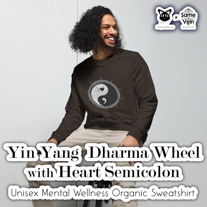 ☀ YIN YANG DHARMA WHEEL WITH HEART SEMICOLON • UNISEX MENTAL WELLNESS ORGANIC SWEATSHIRT ☀


★★★ DETAILS ★★★

☆ The Unisex organic sweatshirt is made of organic and recycled materials, and feels soft and cozy to the touch. It has set-in sleeves, 2×2 rib at collar, and a self-fabric neck tape. Order your next eco-friendly essential and hit the streets in style!



★★★ FABRICATION & MATERIALS ★★★

♥ 80% organic cotton, 20% recycled polyester
♥ 100% organic cotton exterior
♥ Frenchy terry knit
♥ Set-in sleeves
♥ 2×2 rib at collar
♥ Self-fabric neck tape
♥ Blank product sourced from Bangladesh



★★★ ABOUT OUR ARTWORK ★★★

☆ MANDALAS have seemingly endless design possibilities and meanings spanning throughout a multitude of spirituality, philosophy, religion, and much more since the 4th century.

♥ Zen like configurations of shapes and symbols.
♥ Often used as a tool for spiritual guidance aiding in meditation and trance induction.
♥ Originally seen in Buddhism, Hinduism, Jainism, Shintoism; representing mindful ideas, principles, shrines, and deities.
♥ Normally layered with many patterns repeated from the outside border to the inner core, the mandala is seen as a general representation of the spiritual journey, helping it spread across the world and resonating with many people outside of religion.

☆ SACRED GEOMETRY explores any and all spiritual meanings found in shapes throughout nature, math, science, the universe, and our souls.

♥ Some of the most famous examples in Sacred geometry include the Metatron Cube, Tree of Life, Hexagram, Flower of Life, Vesica Piscis, Icosahedron, Labyrinth, Hamsa, Yin Yang, Sri Yantra, the Golden Ratio, and so much more
♥ Being tied to real life evidence throughout all of time, meaning in the shapes range from mapping the creation of the universe, balancing harmony and chaos, understanding life, growth, and death, and countless other core components of what makes the world what it is.

☆ The YIN YANG, also known as the "Diagram of the Great Ultimate", is a philosophical idea of balance attributed by the Chinese Cosmologist Zhou Dunyi.

♥ Yin, the black portion of the symbol, is connected to female energy, darkness, the earth, passivity, and much more.
♥ Yang, the white segment, is associated with male vibes, light, the heavens, activity, and so forth.
♥ Brought together, you find complete balance and harmony in mind, body, and soul. You cannot have one without the other.

☆ The FLOWER OF LIFE symbol is one of the most well known illustrations of Sacred Geometry.

♥ Starting with the Vesica Piscis symbol (2 overlapping circles), the pattern extends out to 19 circles traditionally.
♥ When represented with only 7 interconnected circles, you have the SEED OF LIFE.
♥ Many find this pattern throughout all of nature, lending itself to representing all of Life, the formation of the Universe, and Existence itself.

☆ The SEMICOLON indicates a sudden long pause in literature, but this has spiritually and emotionally expanded deeper.

♥ The design is a message of solidarity and affirmation for those handling mental wellness issues such as depression, bipolar, and addiction.
♥ Many attribute the semicolon to suicide awareness, as those who passed this way also came to a sudden stop in their story.
♥ Many use the symbol to mark themselves as to connect with others that resonate with the semicolon.



★★★ DISCOVER MORE ★★★

☆ If you enjoyed this Mental Wellness Apparel, check out our others here ↓

☆ Mental Wellness Apparel → https://www.etsy.com/shop/SameVein?ref=profile_header§ion_id=38993768



★★★ SAME VEIN & STRAY CAT STUDIOS ★★★

☆ Thank you so much for your support! When people shop with us, it allows us to do more to support others, whether it be with our mental wellness & health work or assisting other creators do what they do best! We hope our work brings you peace and happiness both inside and out!

☆ Share the love on social media and tag us for a chance of free giveaways!

☆ Same Vein:

“A blog and community using creative outlets to understand mental wellness. Whether it be poetry, art, music, or any other medium, join in on the conversations! Check out our guided journals and planners or mandala activity and coloring books for self-improvement exercises. We also have home décor, books, poetry, apparel and accessories.”

♥ Etsy → https://www.etsy.com/shop/SameVein
♥ Website → SameVein.net
♥ Pinterest → @SameVein
♥ Facebook → @AlongTheSameVein
♥ Twitter → @Same_Vein
♥ Instagram → @Same_Vein

☆ Stray Cat Studios:

“A community of creators working for creators. Our goal is to bridge the gap between company and community, bringing together the support and funds creators need to keep doing what they love while lifting each other up at the same time. The arts are not about competition, it is about cooperation. We're all in this together!”

♥ Website → StrayCatStudios.co
♥ Pinterest → @StrayCatStudios
♥ Facebook → @straycatstudiosofficial
♥ Twitter → @StrayCatArt
♥ Instagram → @straycatstudios

Much love! ♪