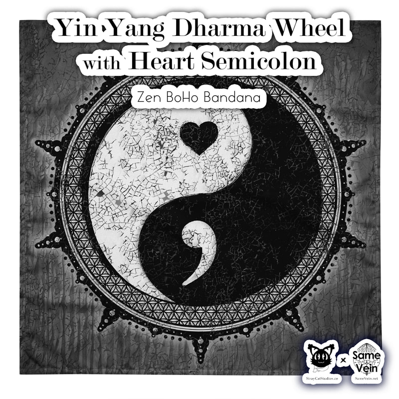 ☀ YIN YANG DHARMA WHEEL WITH HEART SEMICOLON • ZEN BOHO BANDANA ☀


★★★ DETAILS ★★★

☆ Get ready to make a statement with this all-over print Zen BoHo Bandana with our original Yin Yang Dharma Wheel with Heart Semicolon Mandala artwork! Mix up your outfits by using this as a headband, necktie, or armband. In fact, why not get a second bandana to match your pet? Grab a few and hit the streets in style!

* Important sizing information: the smallest bandana size is made for small pets and won’t fit a grown-up. Please choose the medium or large size if you’re ordering for a grown-up.



★★★ FABRICATION & MATERIALS ★★★

♥ 100% microfiber polyester
♥ Fabric weight in Europe: 2.5 oz/yd² (85 g/m²)
♥ Fabric weight in Mexico: 2.4 oz/yd² (80 g/m²)
♥ Breathable fabric
♥ Lightweight and soft to the touch
♥ Double-folded edges
♥ Single-sided print
♥ Multifunctional
♥ Blank product components in Europe sourced from UK
♥ Blank product components in Mexico sourced from Colombia



★★★ ABOUT OUR ARTWORK ★★★

☆ MANDALAS have seemingly endless design possibilities and meanings spanning throughout a multitude of spirituality, philosophy, religion, and much more since the 4th century.

♥ Zen like configurations of shapes and symbols.
♥ Often used as a tool for spiritual guidance aiding in meditation and trance induction.
♥ Originally seen in Buddhism, Hinduism, Jainism, Shintoism; representing mindful ideas, principles, shrines, and deities.
♥ Normally layered with many patterns repeated from the outside border to the inner core, the mandala is seen as a general representation of the spiritual journey, helping it spread across the world and resonating with many people outside of religion.

☆ SACRED GEOMETRY explores any and all spiritual meanings found in shapes throughout nature, math, science, the universe, and our souls.

♥ Some of the most famous examples in Sacred geometry include the Metatron Cube, Tree of Life, Hexagram, Flower of Life, Vesica Piscis, Icosahedron, Labyrinth, Hamsa, Yin Yang, Sri Yantra, the Golden Ratio, and so much more
♥ Being tied to real life evidence throughout all of time, meaning in the shapes range from mapping the creation of the universe, balancing harmony and chaos, understanding life, growth, and death, and countless other core components of what makes the world what it is.

☆ The YIN YANG, also known as the "Diagram of the Great Ultimate", is a philosophical idea of balance attributed by the Chinese Cosmologist Zhou Dunyi.

♥ Yin, the black portion of the symbol, is connected to female energy, darkness, the earth, passivity, and much more.
♥ Yang, the white segment, is associated with male vibes, light, the heavens, activity, and so forth.
♥ Brought together, you find complete balance and harmony in mind, body, and soul. You cannot have one without the other.

☆ The FLOWER OF LIFE symbol is one of the most well known illustrations of Sacred Geometry.

♥ Starting with the Vesica Piscis symbol (2 overlapping circles), the pattern extends out to 19 circles traditionally.
♥ When represented with only 7 interconnected circles, you have the SEED OF LIFE.
♥ Many find this pattern throughout all of nature, lending itself to representing all of Life, the formation of the Universe, and Existence itself.

☆ The SEMICOLON indicates a sudden long pause in literature, but this has spiritually and emotionally expanded deeper.

♥ The design is a message of solidarity and affirmation for those handling mental wellness issues such as depression, bipolar, and addiction.
♥ Many attribute the semicolon to suicide awareness, as those who passed this way also came to a sudden stop in their story.
♥ Many use the symbol to mark themselves as to connect with others that resonate with the semicolon.



★★★ DISCOVER MORE ★★★

☆ If you enjoyed this Zen BoHo Bandana, check out our others here ↓

☆ Zen BoHo Bandanas → https://www.etsy.com/shop/SameVein?ref=simple-shop-header-name&listing_id=1439352016§ion_id=42361602



★★★ SAME VEIN & STRAY CAT STUDIOS ★★★

☆ Thank you so much for your support! When people shop with us, it allows us to do more to support others, whether it be with our mental wellness & health work or assisting other creators do what they do best! We hope our work brings you peace and happiness both inside and out!

☆ Share the love on social media and tag us for a chance of free giveaways!

☆ Same Vein:

“A blog and community using creative outlets to understand mental wellness. Whether it be poetry, art, music, or any other medium, join in on the conversations! Check out our guided journals and planners or mandala activity and coloring books for self-improvement exercises. We also have home décor, books, poetry, apparel and accessories.”

♥ Etsy → https://www.etsy.com/shop/SameVein
♥ Website → SameVein.net
♥ Pinterest → @SameVein
♥ Facebook → @AlongTheSameVein
♥ Twitter → @Same_Vein
♥ Instagram → @Same_Vein

☆ Stray Cat Studios:

“A community of creators working for creators. Our goal is to bridge the gap between company and community, bringing together the support and funds creators need to keep doing what they love while lifting each other up at the same time. The arts are not about competition, it is about cooperation. We're all in this together!”

♥ Website → StrayCatStudios.co
♥ Pinterest → @StrayCatStudios
♥ Facebook → @straycatstudiosofficial
♥ Twitter → @StrayCatArt
♥ Instagram → @straycatstudios

Much love! ♪