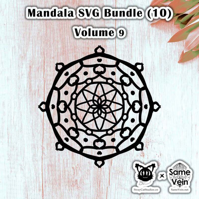 MANDALA SVG BUNDLE | VOLUME 9

***DETAILS***

Enjoy the endless possibilities with this Bundle of Ten Mandala Designs. With transparent backgrounds, they are all set for Photoshop, Illustrator, and other art and design programs as well as any Cricut or Silhouette machine.

These files are great for:

• Zen Vibe apparel and accessories like T-Shirts, Sweaters, Button Ups, Yoga Leggings, Shorts, Baby Clothes, Hats, Socks, Hoodies, and Joggers
• Meditation Living like Mugs, Water Bottles, Notebooks, Journals, Stickers, Phones Cases, Tote Bags, Draw String Bags, Backpacks, Fanny Packs, Mouse Pads, Greeting Cards, and Postcards
• BoHo and Meditation Home Décor such as Candles, Posters, Decals, Tapestries, Flags, Canvas Prints, Signs, Blankets, Towels, and Throw Pillows

Watch how quickly you utilizing these unique, hand drawn designs help you focus on:

• Reflection
• Anxiety
• Mindfulness
• Perspective
• Meditation
• Gratitude
• Self-Love Affirmation
• Fulfillment
• Goals and Dreams
• Anger and Stress Control
• Peace and Love


-For personal use only. Designs may not be resold. For any commercial use, visit official site contacts for our Email.


***DISCOVER MORE***

If you enjoyed these Mandala and Sacred Geometry SVG designs, check out our others here:

Mandala and Sacred Geometry SVG designs: https://www.etsy.com/shop/SameVein?ref=shop_sugg§ion_id=39415795

***SAME VEIN & STRAY CAT STUDIOS***

Thank you so much for your support! When people shop with us, it allows us to do more to support others, whether it be with our mental wellness & health work or assisting other creators do what they do best! We hope our work brings you peace and happiness both inside and out!

Share the love on social media and tag us for a chance of free giveaways!

Same Vein:
“A blog and community using creative outlets to understand mental wellness. Whether it be poetry, art, music, or any other medium, join in on the conversations! Check out our guided journals and planners or mandala activity and coloring books for self-improvement exercises. We also have home décor, books, poetry, apparel and accessories.”

• Etsy - https://www.etsy.com/shop/SameVein
• Website – SameVein.net
• Pinterest - @SameVein
• Facebook - @AlongTheSameVein
• Twitter - @Same_Vein
• Instagram - @Same_Vein

Stray Cat Studios:
“A community of creators working for creators. Our goal is to bridge the gap between company and community, bringing together the support and funds creators need to keep doing what they love while lifting each other up at the same time. The arts are not about competition, it is about cooperation. We're all in this together!”

• Website - StrayCatStudios.co
• Pinterest - @StrayCatStudios
• Facebook - @straycatstudiosofficial
• Twitter - @StrayCatArt
• Instagram - @straycatstudios

Much love! <3