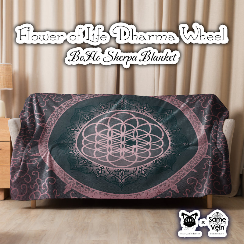 ☀ FLOWER OF LIFE DHARMA WHEEL • BOHO SHERPA BLANKET ☀


★★★ DETAILS ★★★

☆ This exquisite BoHo Sherpa Blanket with our Flower of Life Dharma Wheel Mandala original artwork combines a plushie feel with exceptional softness, making it the ultimate comfort companion. Perfect for daily use while lounging on the couch, snuggling up on chilly evenings, or styling your room--this blanket offers unmatched coziness and warmth. Sure to bring peace & comfort for you both inside and out!



★★★ FABRICATION & MATERIALS ★★★

♥ Integral composition: 100% polyester fibers
♥ Fabric: 100% polyester (51.5% surface fabric, 48.5% sherpa fabric)
♥ Smooth side fabric: 6.49 oz/yd² (220g/m²), sherpa fabric: 7.08 oz/yd² (240g/m²)
♥ Blank product components in the US sourced from Columbia
♥ Blank product components in the EU sourced from China



★★★ ABOUT OUR ARTWORK ★★★

☆ MANDALAS have seemingly endless design possibilities and meanings spanning throughout a multitude of spirituality, philosophy, religion, and much more since the 4th century.

♥ Zen like configurations of shapes and symbols.
♥ Often used as a tool for spiritual guidance aiding in meditation and trance induction.
♥ Originally seen in Buddhism, Hinduism, Jainism, Shintoism; representing mindful ideas, principles, shrines, and deities.
♥ Normally layered with many patterns repeated from the outside border to the inner core, the mandala is seen as a general representation of the spiritual journey, helping it spread across the world and resonating with many people outside of religion.

☆ SACRED GEOMETRY explores any and all spiritual meanings found in shapes throughout nature, math, science, the universe, and our souls.

♥ Some of the most famous examples in Sacred geometry include the Metatron Cube, Tree of Life, Hexagram, Flower of Life, Vesica Piscis, Icosahedron, Labyrinth, Hamsa, Yin Yang, Sri Yantra, the Golden Ratio, and so much more
♥ Being tied to real life evidence throughout all of time, meaning in the shapes range from mapping the creation of the universe, balancing harmony and chaos, understanding life, growth, and death, and countless other core components of what makes the world what it is.

☆ The FLOWER OF LIFE symbol is one of the most well known illustrations of Sacred Geometry.

♥ Starting with the Vesica Piscis symbol (2 overlapping circles), the pattern extends out to 19 circles traditionally.
♥ When represented with only 7 interconnected circles, you have the SEED OF LIFE.
♥ Many find this pattern throughout all of nature, lending itself to representing all of Life, the formation of the Universe, and Existence itself.



★★★ DISCOVER MORE ★★★

☆ If you enjoyed this Mandala BoHo Sherpa Blanket, check out our others here ↓

☆ Mandala BoHo Sherpa Blankets → https://www.etsy.com/shop/SameVein?ref=profile_header§ion_id=37091535



★★★ SAME VEIN & STRAY CAT STUDIOS ★★★

☆ Thank you so much for your support! When people shop with us, it allows us to do more to support others, whether it be with our mental wellness & health work or assisting other creators do what they do best! We hope our work brings you peace and happiness both inside and out!

☆ Share the love on social media and tag us for a chance of free giveaways!

☆ Same Vein:

“A blog and community using creative outlets to understand mental wellness. Whether it be poetry, art, music, or any other medium, join in on the conversations! Check out our guided journals and planners or mandala activity and coloring books for self-improvement exercises. We also have home décor, books, poetry, apparel and accessories.”

♥ Etsy → https://www.etsy.com/shop/SameVein
♥ Website → SameVein.net
♥ Pinterest → @SameVein
♥ Facebook → @AlongTheSameVein
♥ Twitter → @Same_Vein
♥ Instagram → @Same_Vein

☆ Stray Cat Studios:

“A community of creators working for creators. Our goal is to bridge the gap between company and community, bringing together the support and funds creators need to keep doing what they love while lifting each other up at the same time. The arts are not about competition, it is about cooperation. We're all in this together!”

♥ Website → StrayCatStudios.co
♥ Pinterest → @StrayCatStudios
♥ Facebook → @straycatstudiosofficial
♥ Twitter → @StrayCatArt
♥ Instagram → @straycatstudios

Much love! ♪