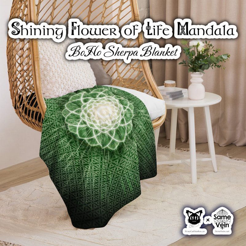 ☀ SHINING FLOWER OF LIFE MANDALA • BOHO SHERPA BLANKET ☀


★★★ DETAILS ★★★

☆ This exquisite BoHo Sherpa Blanket with our Shining Flower of Life Mandala original artwork combines a plushie feel with exceptional softness, making it the ultimate comfort companion. Perfect for daily use while lounging on the couch, snuggling up on chilly evenings, or styling your room--this blanket offers unmatched coziness and warmth. Sure to bring peace & comfort for you both inside and out!



★★★ FABRICATION & MATERIALS ★★★

♥ Integral composition: 100% polyester fibers
♥ Fabric: 100% polyester (51.5% surface fabric, 48.5% sherpa fabric)
♥ Smooth side fabric: 6.49 oz/yd² (220g/m²), sherpa fabric: 7.08 oz/yd² (240g/m²)
♥ Blank product components in the US sourced from Columbia
♥ Blank product components in the EU sourced from China



★★★ ABOUT OUR ARTWORK ★★★

☆ MANDALAS have seemingly endless design possibilities and meanings spanning throughout a multitude of spirituality, philosophy, religion, and much more since the 4th century.

♥ Zen like configurations of shapes and symbols.
♥ Often used as a tool for spiritual guidance aiding in meditation and trance induction.
♥ Originally seen in Buddhism, Hinduism, Jainism, Shintoism; representing mindful ideas, principles, shrines, and deities.
♥ Normally layered with many patterns repeated from the outside border to the inner core, the mandala is seen as a general representation of the spiritual journey, helping it spread across the world and resonating with many people outside of religion.

☆ SACRED GEOMETRY explores any and all spiritual meanings found in shapes throughout nature, math, science, the universe, and our souls.

♥ Some of the most famous examples in Sacred geometry include the Metatron Cube, Tree of Life, Hexagram, Flower of Life, Vesica Piscis, Icosahedron, Labyrinth, Hamsa, Yin Yang, Sri Yantra, the Golden Ratio, and so much more
♥ Being tied to real life evidence throughout all of time, meaning in the shapes range from mapping the creation of the universe, balancing harmony and chaos, understanding life, growth, and death, and countless other core components of what makes the world what it is.

☆ The FLOWER OF LIFE symbol is one of the most well known illustrations of Sacred Geometry.

♥ Starting with the Vesica Piscis symbol (2 overlapping circles), the pattern extends out to 19 circles traditionally.
♥ When represented with only 7 interconnected circles, you have the SEED OF LIFE.
♥ Many find this pattern throughout all of nature, lending itself to representing all of Life, the formation of the Universe, and Existence itself.



★★★ DISCOVER MORE ★★★

☆ If you enjoyed this Mandala BoHo Sherpa Blanket, check out our others here ↓

☆ Mandala BoHo Sherpa Blankets → https://www.etsy.com/shop/SameVein?ref=profile_header§ion_id=37091535



★★★ SAME VEIN & STRAY CAT STUDIOS ★★★

☆ Thank you so much for your support! When people shop with us, it allows us to do more to support others, whether it be with our mental wellness & health work or assisting other creators do what they do best! We hope our work brings you peace and happiness both inside and out!

☆ Share the love on social media and tag us for a chance of free giveaways!

☆ Same Vein:

“A blog and community using creative outlets to understand mental wellness. Whether it be poetry, art, music, or any other medium, join in on the conversations! Check out our guided journals and planners or mandala activity and coloring books for self-improvement exercises. We also have home décor, books, poetry, apparel and accessories.”

♥ Etsy → https://www.etsy.com/shop/SameVein
♥ Website → SameVein.net
♥ Pinterest → @SameVein
♥ Facebook → @AlongTheSameVein
♥ Twitter → @Same_Vein
♥ Instagram → @Same_Vein

☆ Stray Cat Studios:

“A community of creators working for creators. Our goal is to bridge the gap between company and community, bringing together the support and funds creators need to keep doing what they love while lifting each other up at the same time. The arts are not about competition, it is about cooperation. We're all in this together!”

♥ Website → StrayCatStudios.co
♥ Pinterest → @StrayCatStudios
♥ Facebook → @straycatstudiosofficial
♥ Twitter → @StrayCatArt
♥ Instagram → @straycatstudios

Much love! ♪