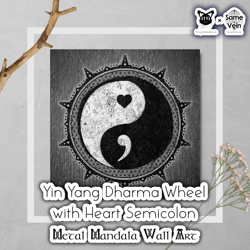 ☀ YIN YANG DHARMA WHEEL WITH HEART SEMICOLON • METAL MANDALA WALL ART ☀


★★★ DETAILS ★★★

☆ This Metal Mandala Wall Art print with our Yin Yang Dharma Wheel with Heart Semicolon artwork is a dimensional and high-quality piece of art that stands the test of time while remaining easy to clean and care for. The artwork looks luminescent against the wall and the metal base means it’ll last a long time.



★★★ FABRICATION & MATERIALS ★★★

♥ Aluminum metal surface
♥ MDF Wood frame
♥ Can hang vertically or horizontally 1/2″ off the wall
♥ Scratch and fade resistant
♥ Fully customizable
♥ Blank product sourced from US



★★★ ABOUT OUR ARTWORK ★★★

☆ MANDALAS have seemingly endless design possibilities and meanings spanning throughout a multitude of spirituality, philosophy, religion, and much more since the 4th century.

♥ Zen like configurations of shapes and symbols.
♥ Often used as a tool for spiritual guidance aiding in meditation and trance induction.
♥ Originally seen in Buddhism, Hinduism, Jainism, Shintoism; representing mindful ideas, principles, shrines, and deities.
♥ Normally layered with many patterns repeated from the outside border to the inner core, the mandala is seen as a general representation of the spiritual journey, helping it spread across the world and resonating with many people outside of religion.

☆ SACRED GEOMETRY explores any and all spiritual meanings found in shapes throughout nature, math, science, the universe, and our souls.

♥ Some of the most famous examples in Sacred geometry include the Metatron Cube, Tree of Life, Hexagram, Flower of Life, Vesica Piscis, Icosahedron, Labyrinth, Hamsa, Yin Yang, Sri Yantra, the Golden Ratio, and so much more
♥ Being tied to real life evidence throughout all of time, meaning in the shapes range from mapping the creation of the universe, balancing harmony and chaos, understanding life, growth, and death, and countless other core components of what makes the world what it is.

☆ The YIN YANG, also known as the "Diagram of the Great Ultimate", is a philosophical idea of balance attributed by the Chinese Cosmologist Zhou Dunyi.

♥ Yin, the black portion of the symbol, is connected to female energy, darkness, the earth, passivity, and much more.
♥ Yang, the white segment, is associated with male vibes, light, the heavens, activity, and so forth.
♥ Brought together, you find complete balance and harmony in mind, body, and soul. You cannot have one without the other.

☆ The FLOWER OF LIFE symbol is one of the most well known illustrations of Sacred Geometry.

♥ Starting with the Vesica Piscis symbol (2 overlapping circles), the pattern extends out to 19 circles traditionally.
♥ When represented with only 7 interconnected circles, you have the SEED OF LIFE.
♥ Many find this pattern throughout all of nature, lending itself to representing all of Life, the formation of the Universe, and Existence itself.

☆ The SEMICOLON indicates a sudden long pause in literature, but this has spiritually and emotionally expanded deeper.

♥ The design is a message of solidarity and affirmation for those handling mental wellness issues such as depression, bipolar, and addiction.
♥ Many attribute the semicolon to suicide awareness, as those who passed this way also came to a sudden stop in their story.
♥ Many use the symbol to mark themselves as to connect with others that resonate with the semicolon.



★★★ DISCOVER MORE ★★★

☆ If you enjoyed this Metal Mandala Wall Art, check out our others here ↓

☆ Mandala Wall Art → https://www.etsy.com/shop/samevein/?etsrc=sdt§ion_id=42894124



★★★ SAME VEIN & STRAY CAT STUDIOS ★★★

☆ Thank you so much for your support! When people shop with us, it allows us to do more to support others, whether it be with our mental wellness & health work or assisting other creators do what they do best! We hope our work brings you peace and happiness both inside and out!

☆ Share the love on social media and tag us for a chance of free giveaways!

☆ Same Vein:

“A blog and community using creative outlets to understand mental wellness. Whether it be poetry, art, music, or any other medium, join in on the conversations! Check out our guided journals and planners or mandala activity and coloring books for self-improvement exercises. We also have home décor, books, poetry, apparel and accessories.”

♥ Etsy → https://www.etsy.com/shop/SameVein
♥ Website → SameVein.net
♥ Pinterest → @SameVein
♥ Facebook → @AlongTheSameVein
♥ Twitter → @Same_Vein
♥ Instagram → @Same_Vein

☆ Stray Cat Studios:

“A community of creators working for creators. Our goal is to bridge the gap between company and community, bringing together the support and funds creators need to keep doing what they love while lifting each other up at the same time. The arts are not about competition, it is about cooperation. We're all in this together!”

♥ Website → StrayCatStudios.co
♥ Pinterest → @StrayCatStudios
♥ Facebook → @straycatstudiosofficial
♥ Twitter → @StrayCatArt
♥ Instagram → @straycatstudios

Much love! ♪